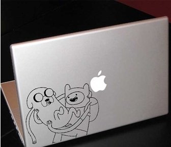 Adventure Time Finn & Jake Car Tablet Decal - Black Vinyl Sticker for 13