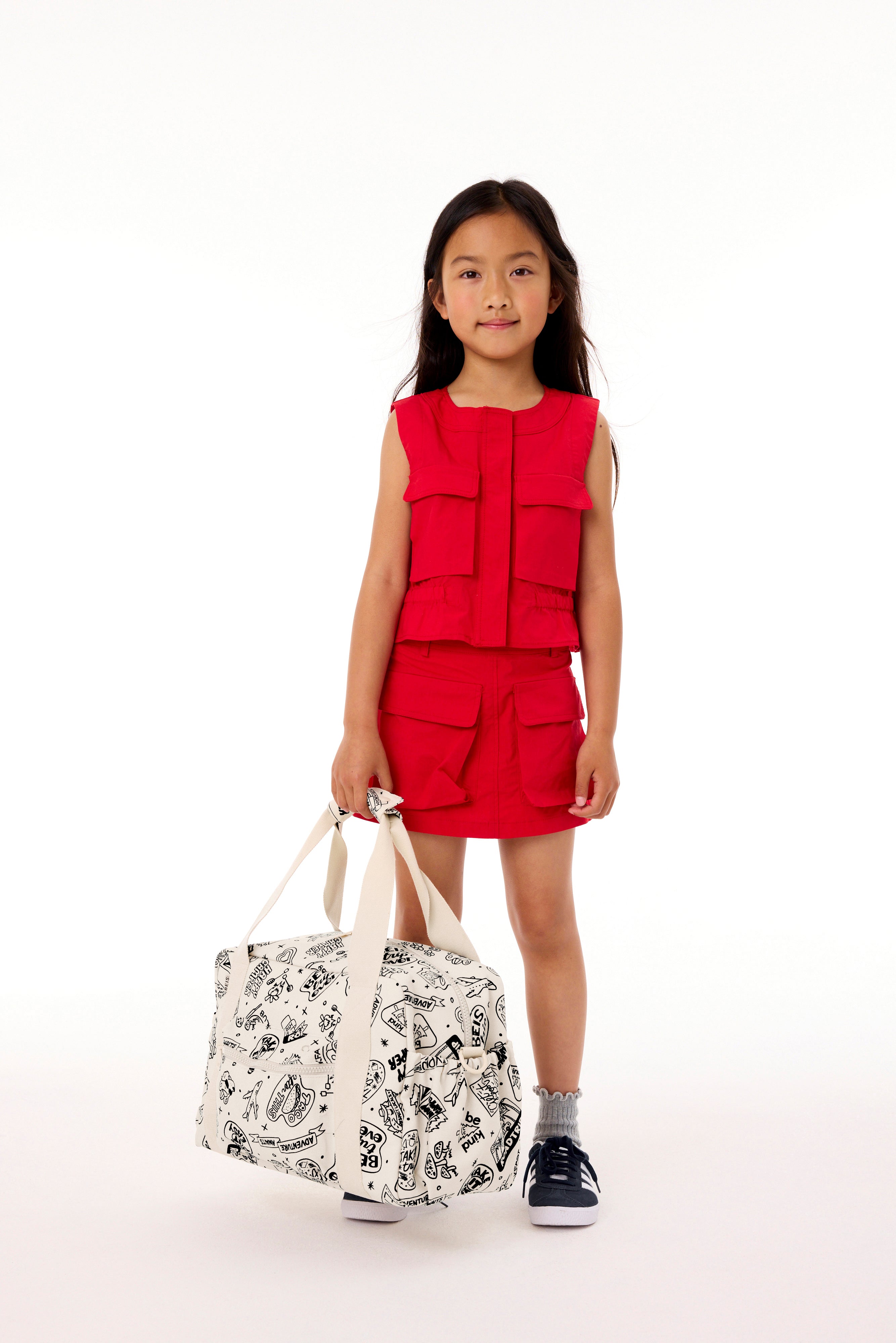 Doodle Print Kids Duffle Bag - Lightweight Travel Backpack for Boys & Girls - Perfect for School, Sports & Weekend Getaways