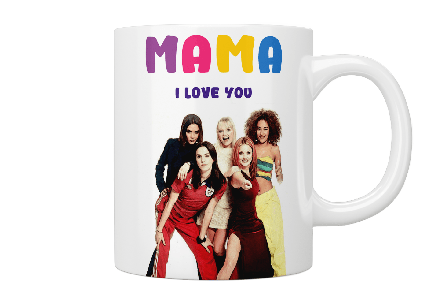 Spice Girls Mama I Love You Coffee Mug - Cute Gift for Mom, Mother's Day Present - Perfect for Tea, Coffee & Hot Drinks at Home or Office
