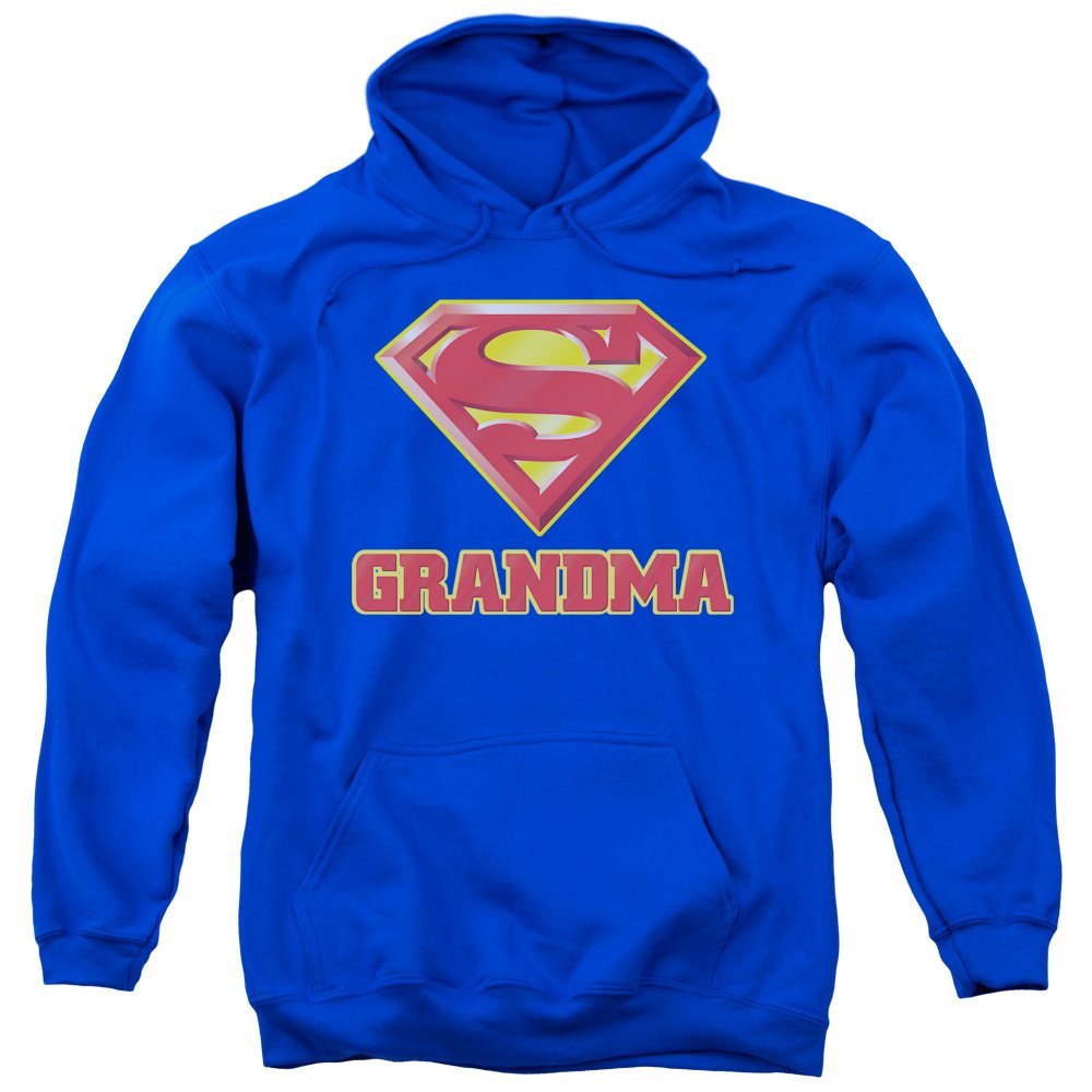 Superman Super Grandma Pullover Hoodie - Cozy Graphic Sweatshirt for Men & Women - Perfect for Casual Wear, Gifts & Family Events