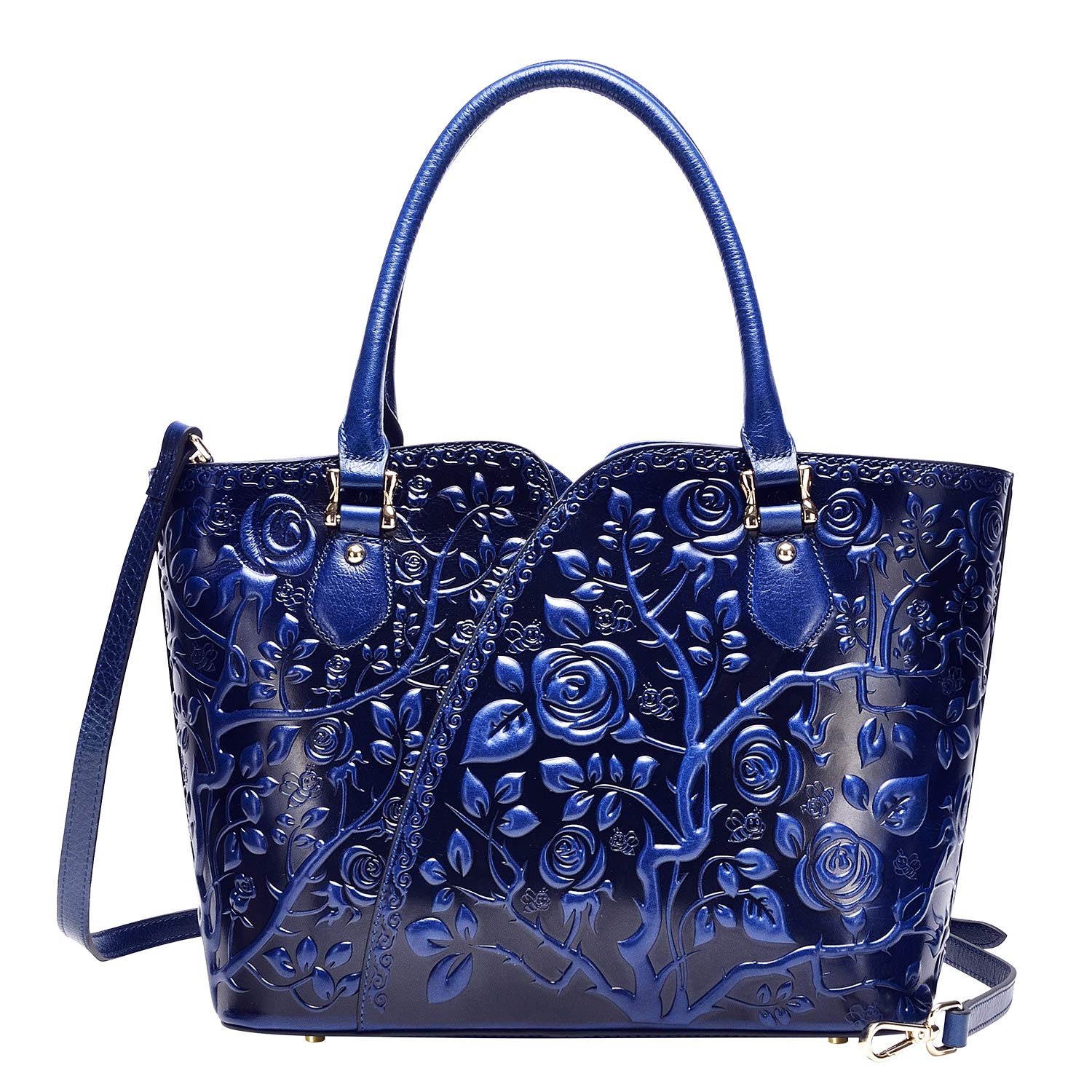 PIJUSHI Women's Designer Handbags - Floral Print Top Handle Satchel Purse for Work, Travel & Everyday Use