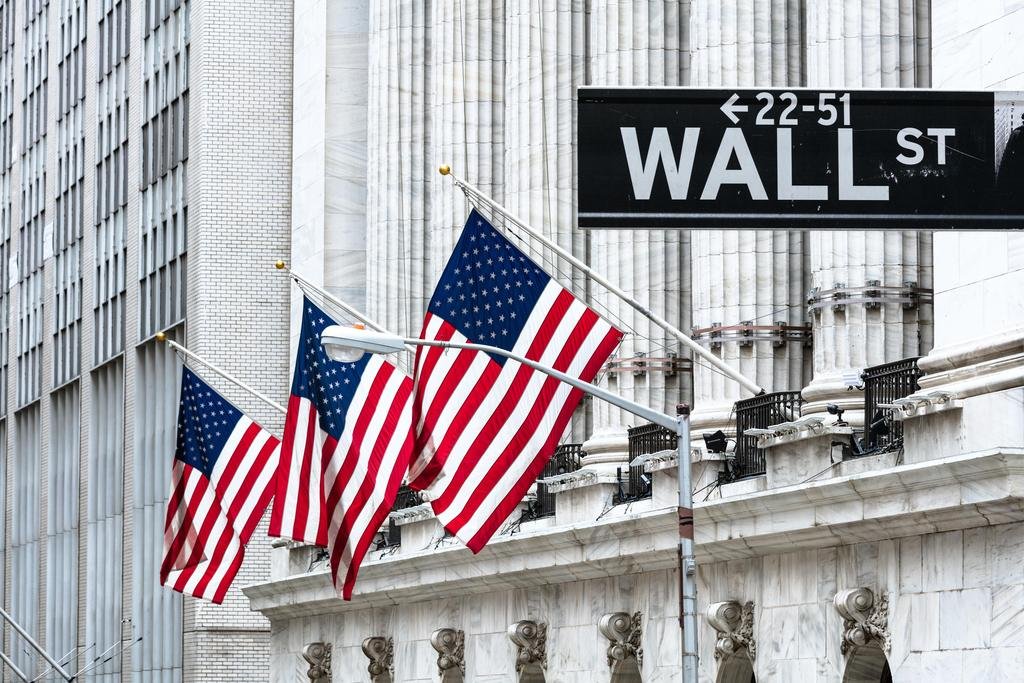 New York Stock Exchange NYSE Wall Street NYC Building Photo - Patriotic USA Flag Decor - 12x8 Inch Premium Thick Paper Print - Perfect for Office, Home & Wall Art Decorations