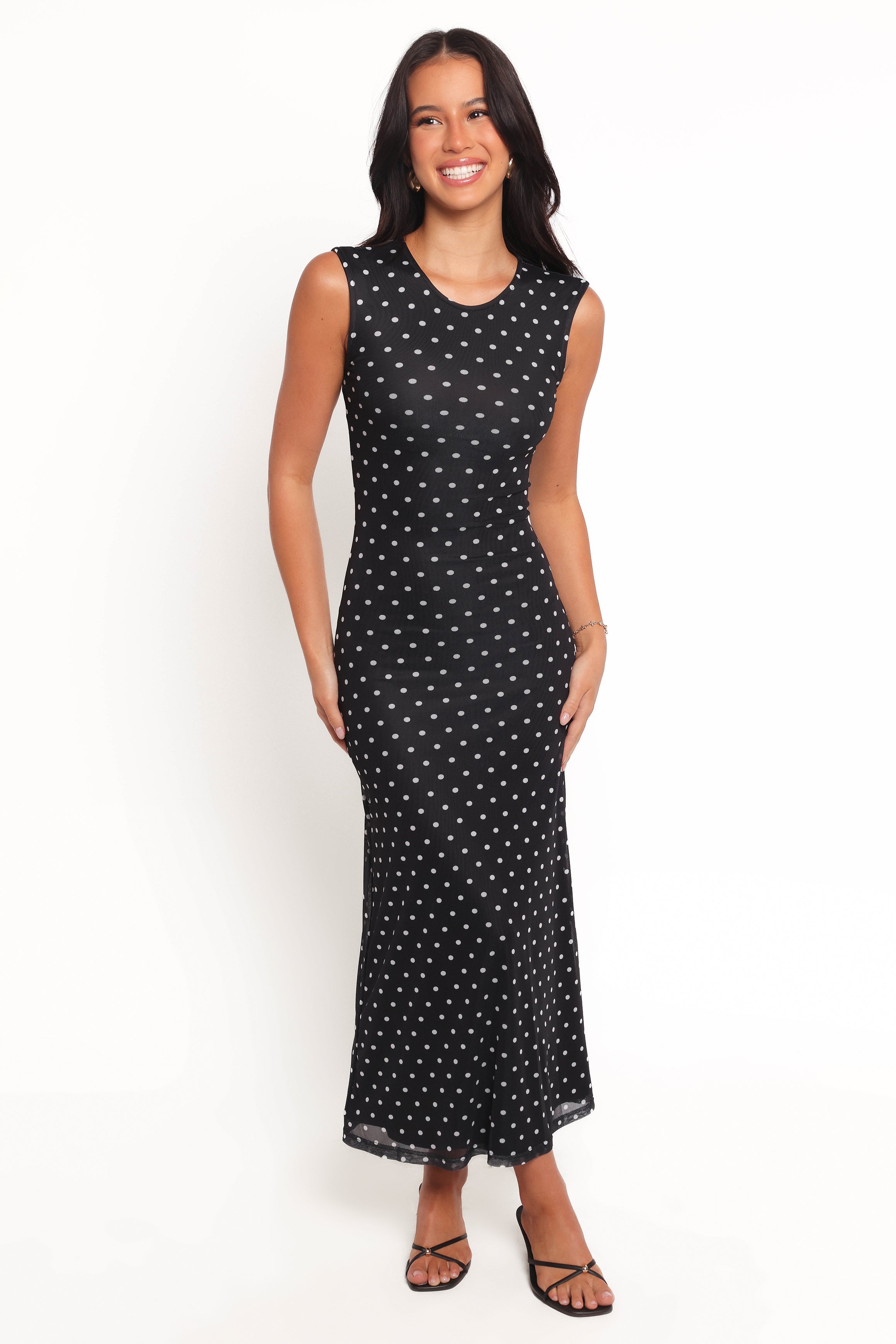 Drea Maxi Dress - Black Polka Dot Summer Dress for Women | Flowy Boho Chic Long Dress | Perfect for Beach, Vacation & Casual Outings