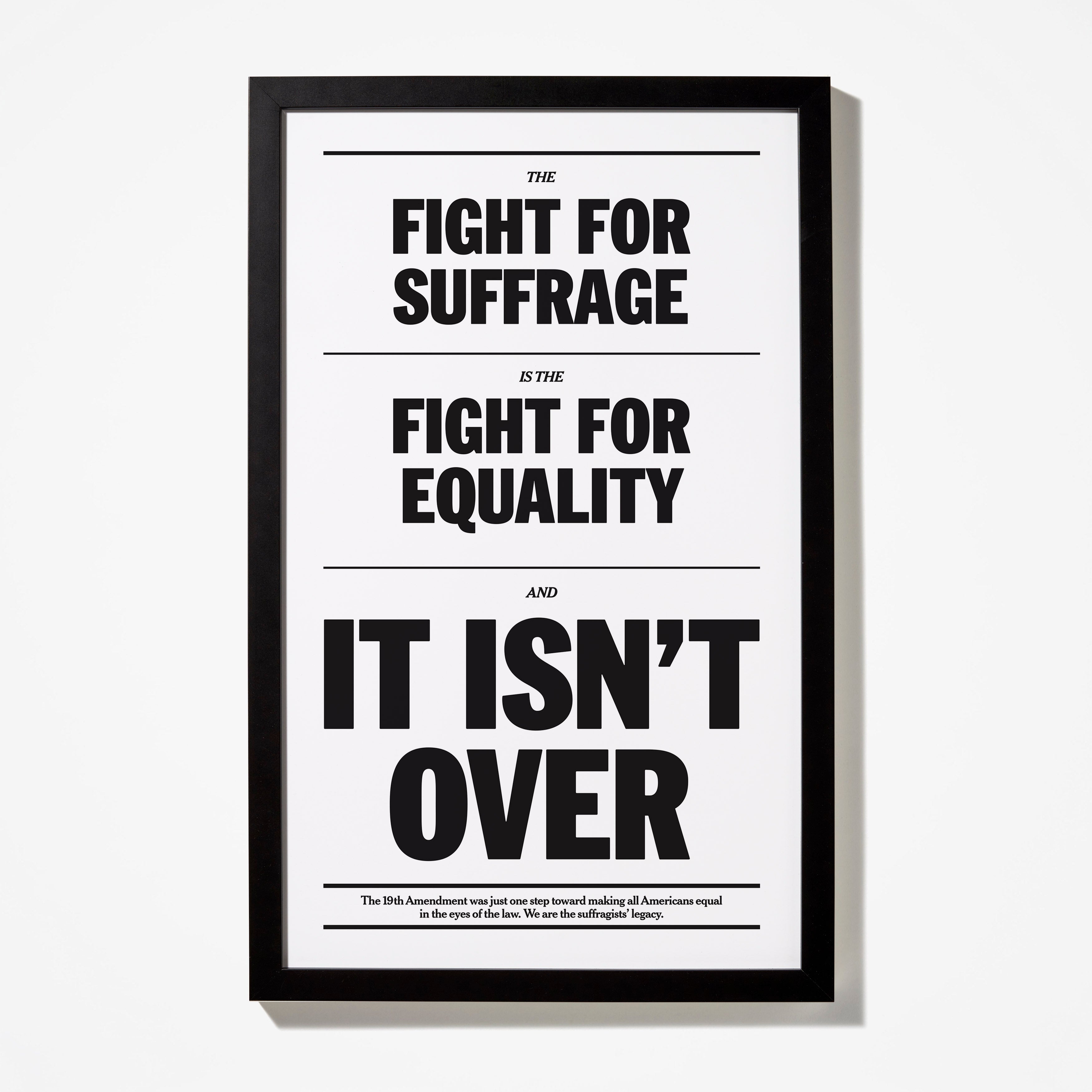 Fight for Equality Poster - Inspirational Social Justice Wall Art for Home, Office & Classroom Decor