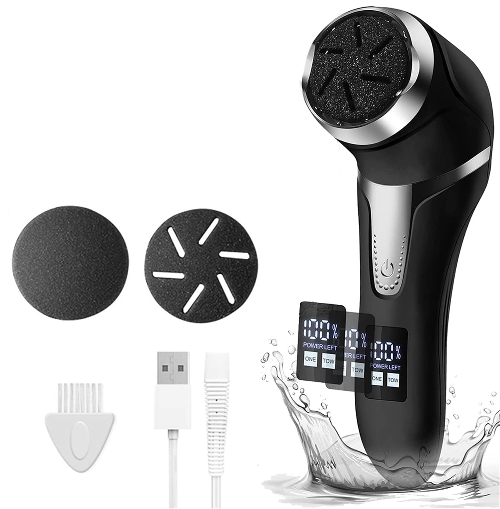 Premium Electric Foot Callus Remover - Professional Pedicure Kit with 3 Grinding Heads & 8 Tools for Cracked Heels & Dead Skin Removal - Perfect for Home Spa & Foot Care (Color: B)