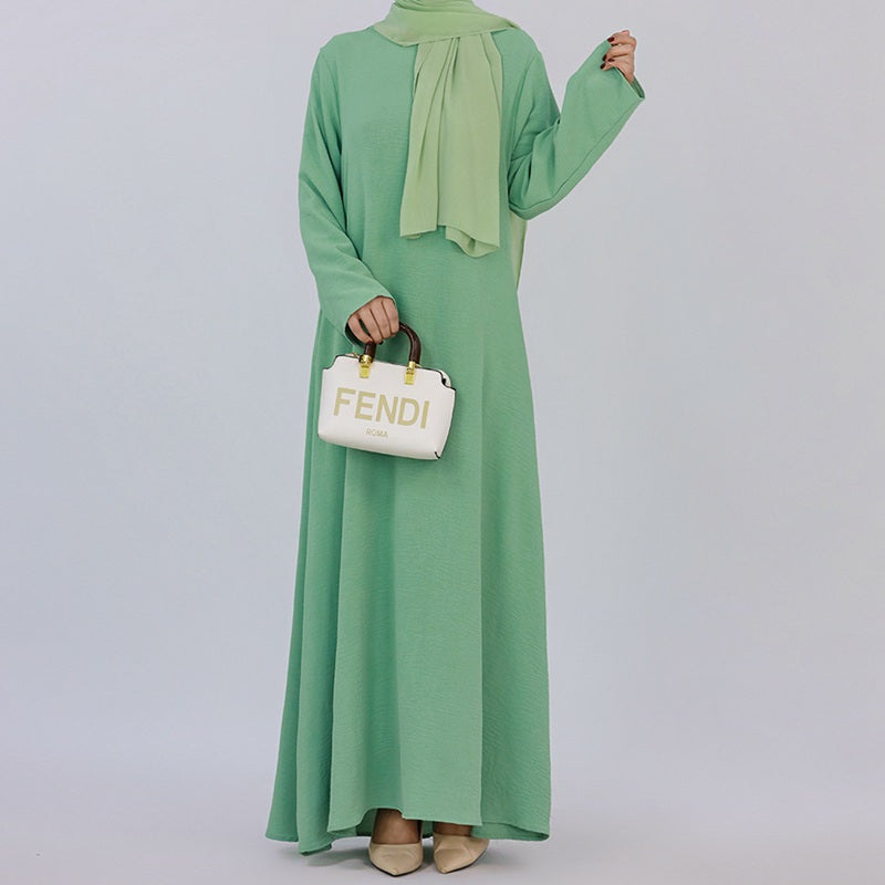 16 Color Options Women's Abaya Dress - Islamic Modest Long Dress for Arab, Turkish & Middle Eastern Fashion | Perfect for Prayer, Eid & Special Occasions