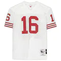 Joe Montana Autographed San Francisco 49ers Jersey - Mitchell & Ness Authentic White NFL Jersey with HOF 2000 Inscription - Perfect for Football Collectors, Sports Memorabilia Fans, and Home Decor