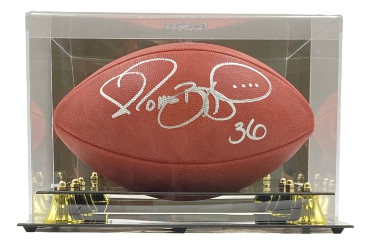 Authentic Jerome Bettis Pittsburgh Steelers Signed Wilson Duke Football with JSA Holo COA & Display Case - Perfect for Collectors, Sports Memorabilia Fans, and Steelers Enthusiasts