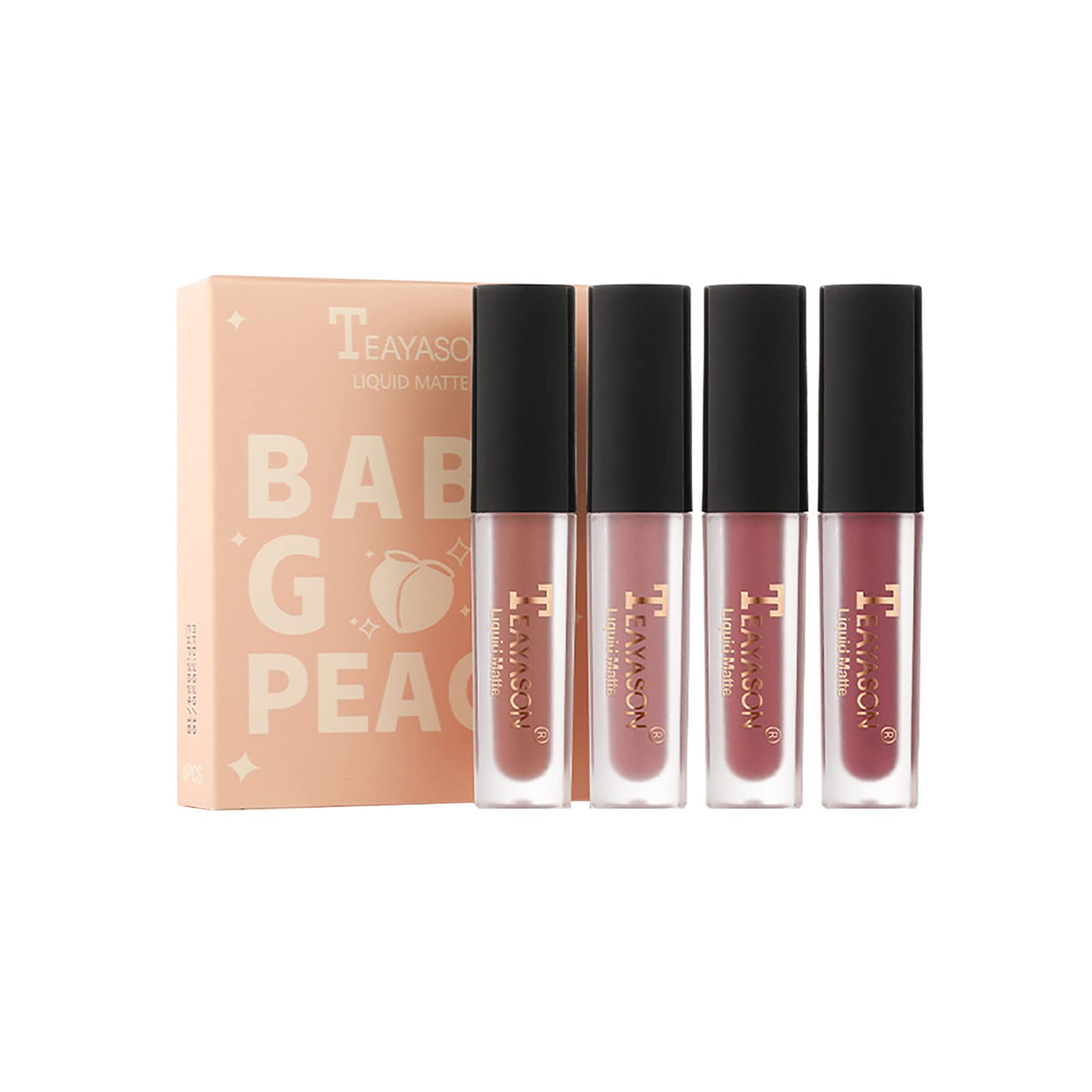 4 PCS Long Lasting Waterproof Lip Gloss Set - Non-Stick Cup, Full Coverage Nude Lip Color for Women & Girls | Perfect for Daily Wear, Parties & Special Occasions