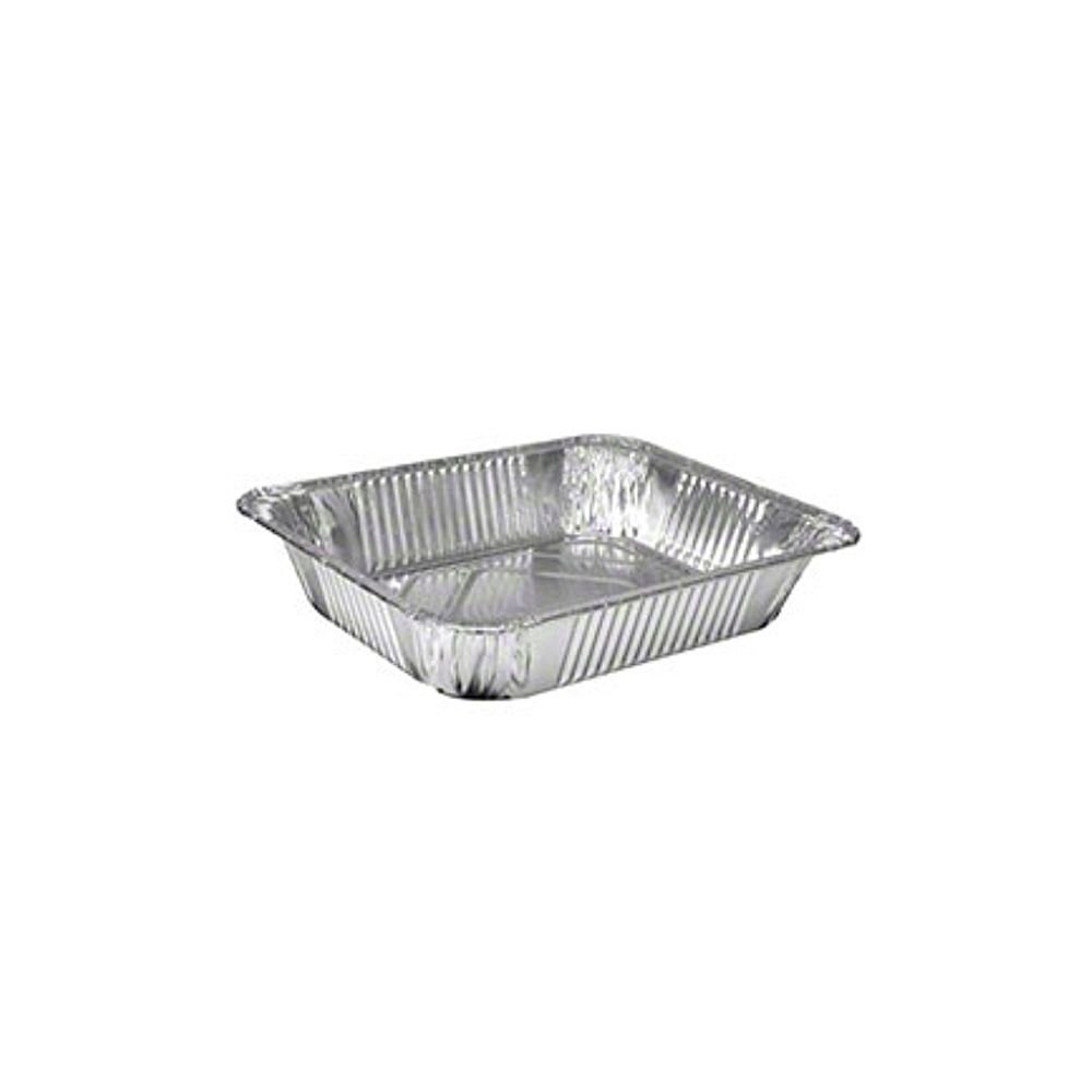Handi-Foil 321-40-100 Deep Half Size Aluminum Foil Steam Table Pans - 100 Pack for Catering, Buffets & Food Service - Disposable Restaurant Pans for Baking, Roasting & Food Storage