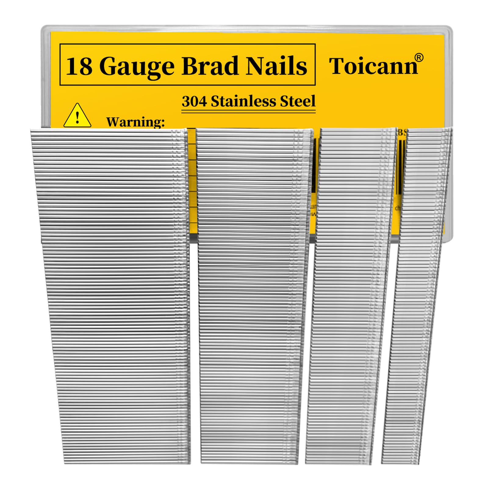**18 Gauge Brad Nails 304 Stainless Steel - 1200 Pcs Assorted Sizes (5/8
