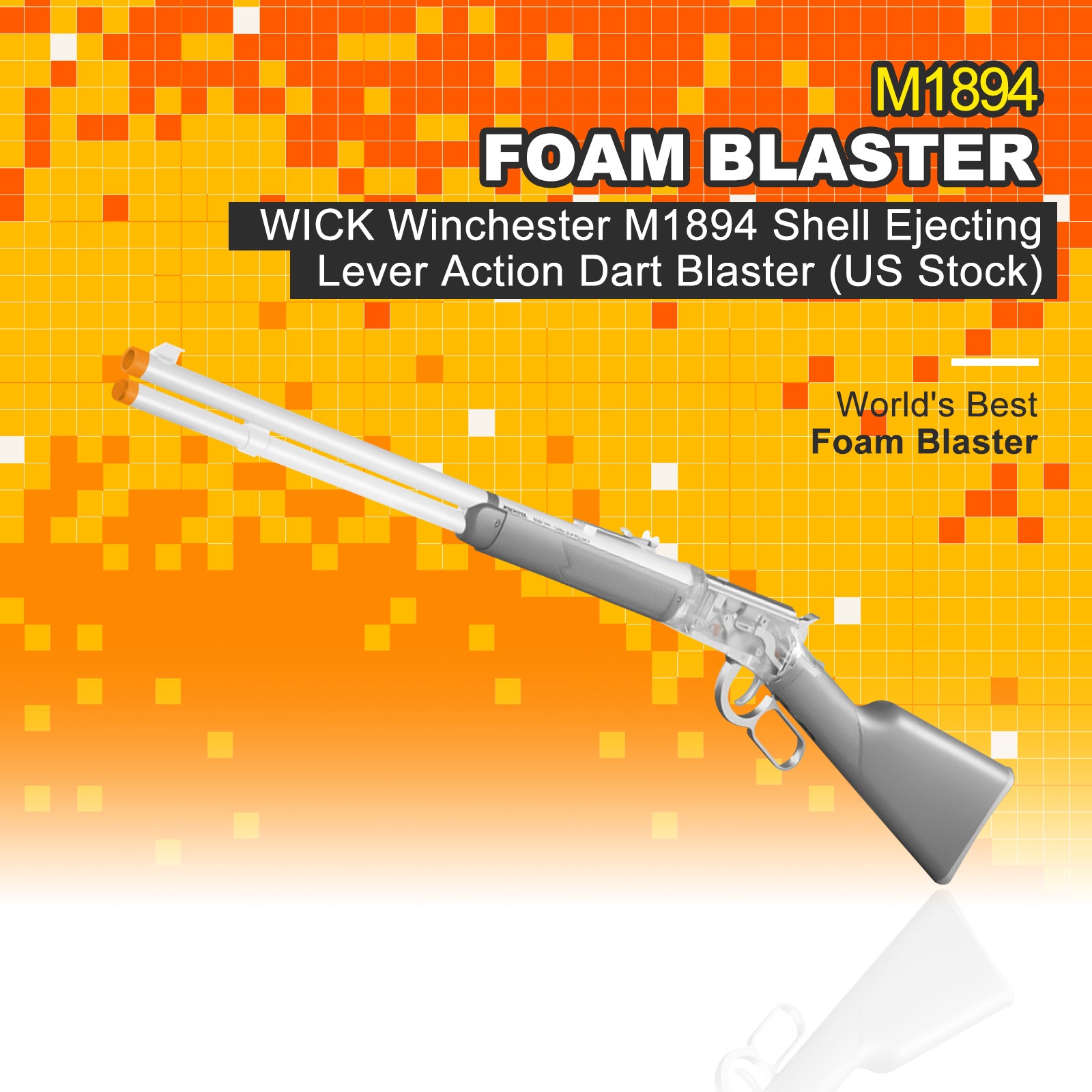 Winchester M1894 Shell Ejecting Lever Action Dart Blaster Toy - US Stock - Realistic Replica for Outdoor Games, Nerf Battles & Collectors