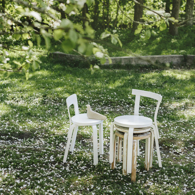 Original Alvar Aalto Chair 65 by Artek - Iconic Scandinavian Modern Design for Living Room, Dining Room & Office - Mid Century Modern Furniture for Home & Workspace