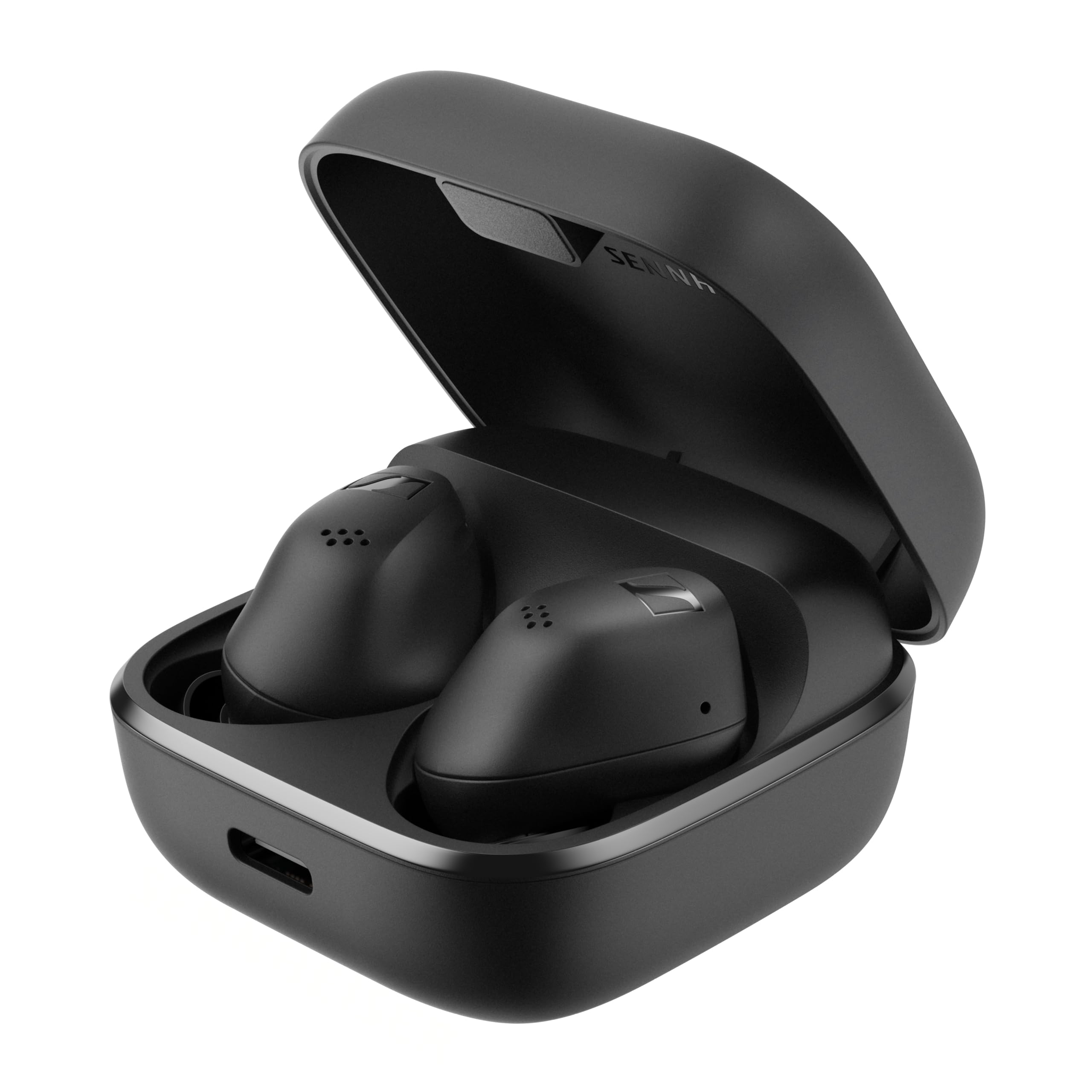 Sennheiser ACCENTUM True Wireless Earbuds with Hybrid ANC - Crystal Clear Sound, 28H Battery, Touch Control & Dual Mic for Calls - Ergonomic Bluetooth Earbuds for Workout, Commuting & Travel (Black)