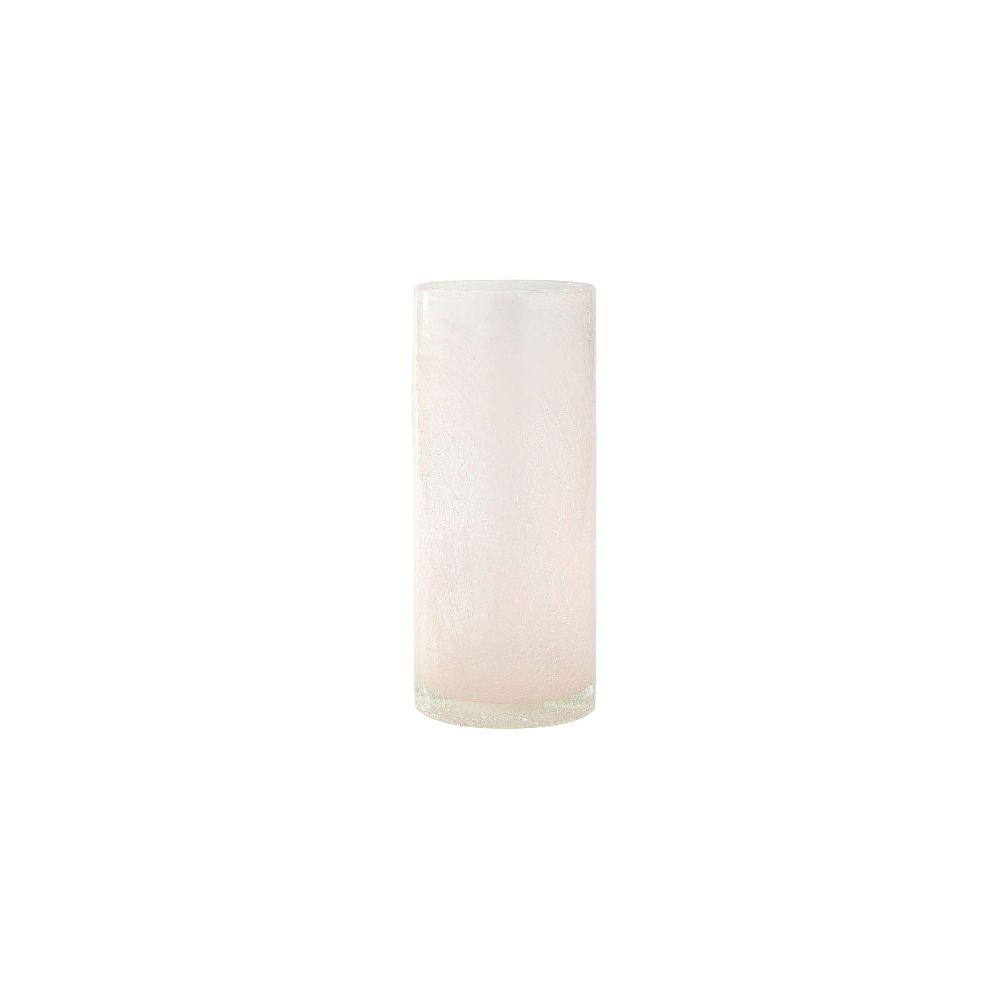 CC Home Furnishings 11 Inch Pink Distressed Cylindrical Glass Vase - Elegant Floral Centerpiece for Wedding, Home Decor & Farmhouse Style