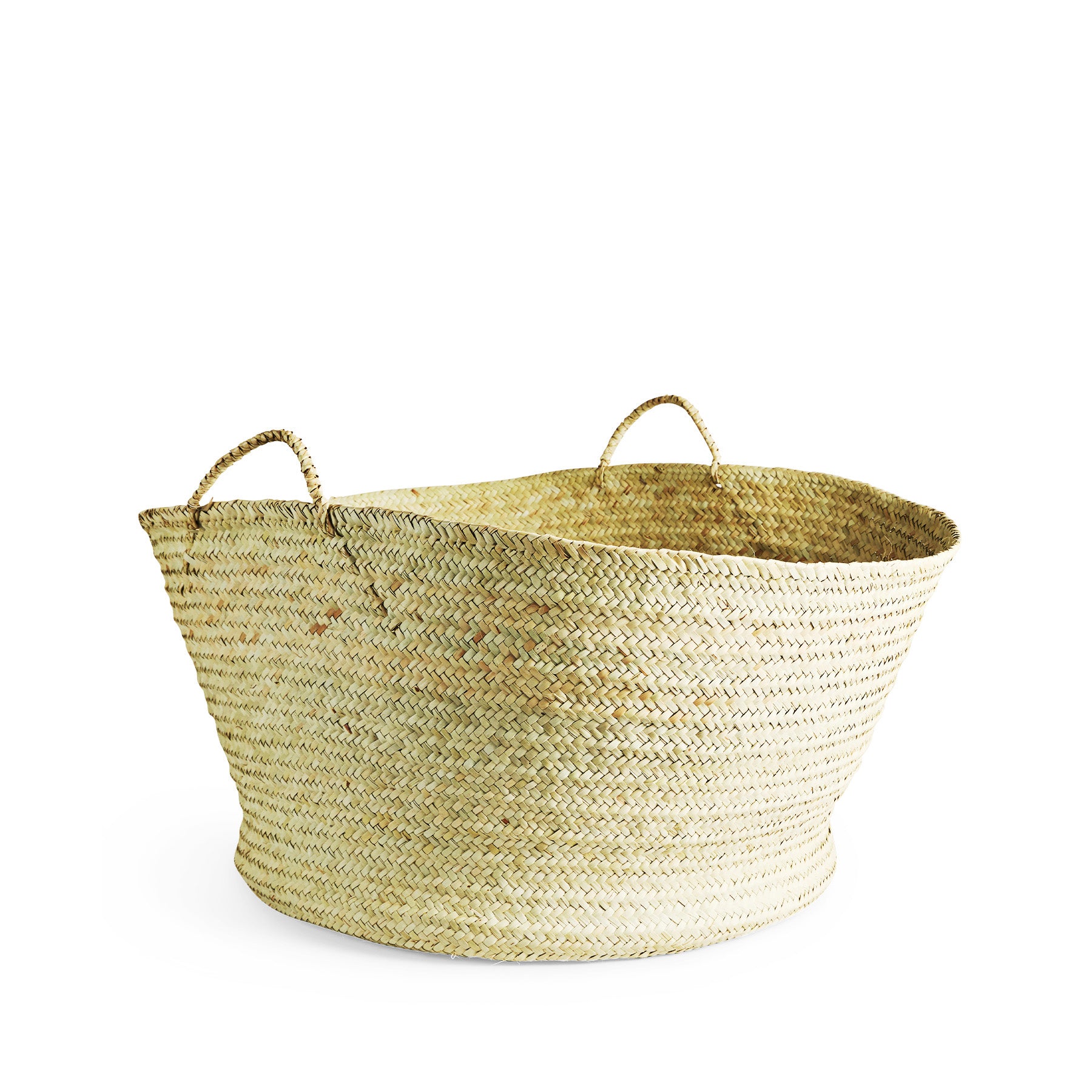 Extra Large Kikapu Palm Basket - Handwoven Natural Fiber Storage Basket for Home Decor, Laundry, Blankets & Toys | Eco-Friendly Woven Storage Solution for Living Room, Bedroom & Nursery