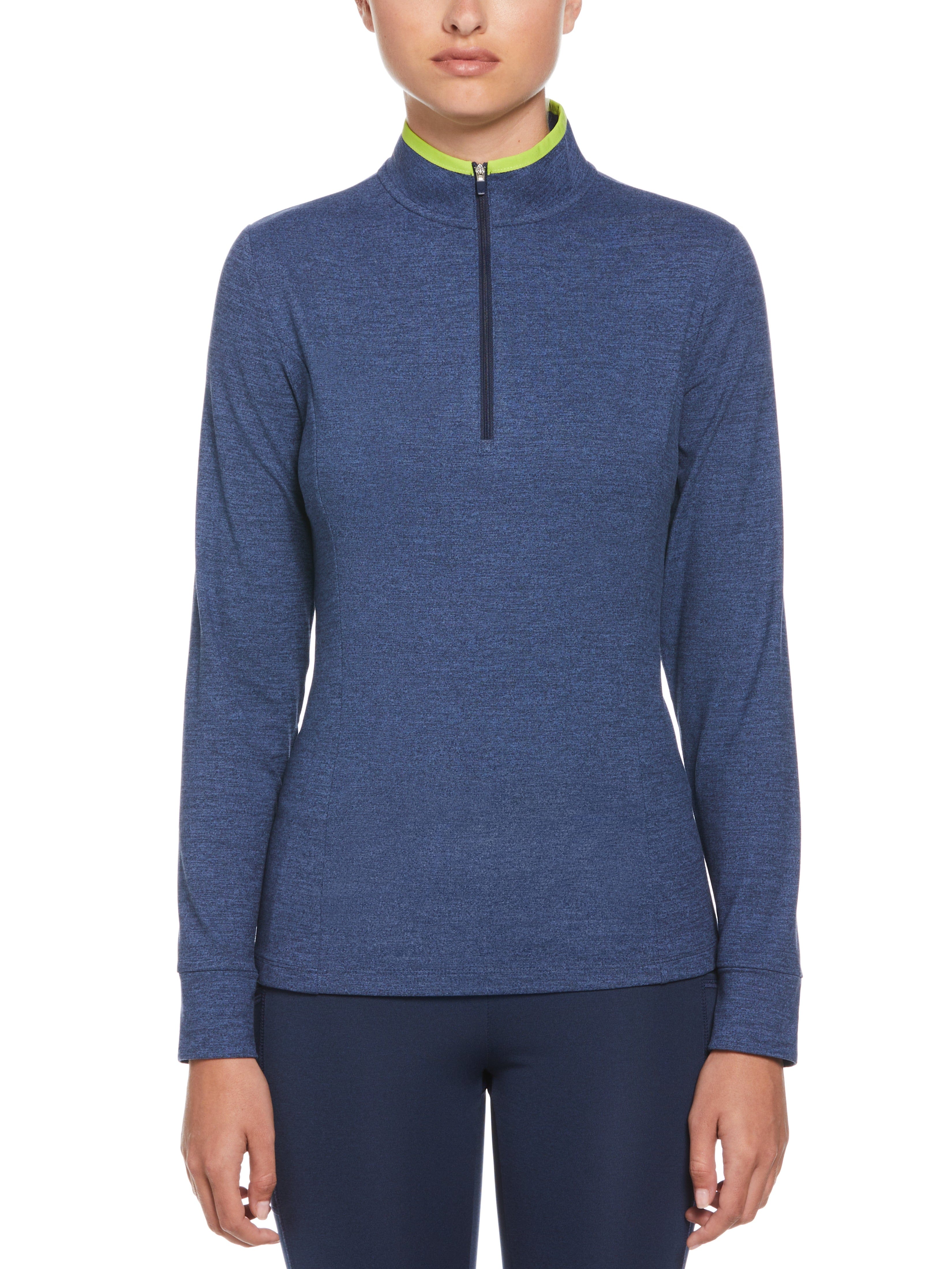 Women's 1/4 Zip Fleece Pullover Sweatshirt - Soft Brushed Thermal Jacket for Running, Hiking & Outdoor Activities