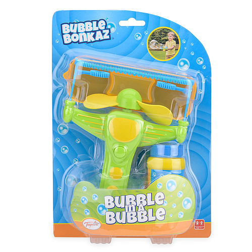 Bubble Bonkaz Bubble in a Bubble - Fun & Safe Bubble Blowing Kit for Kids - Perfect for Outdoor Play, Birthday Parties & Backyard Activities