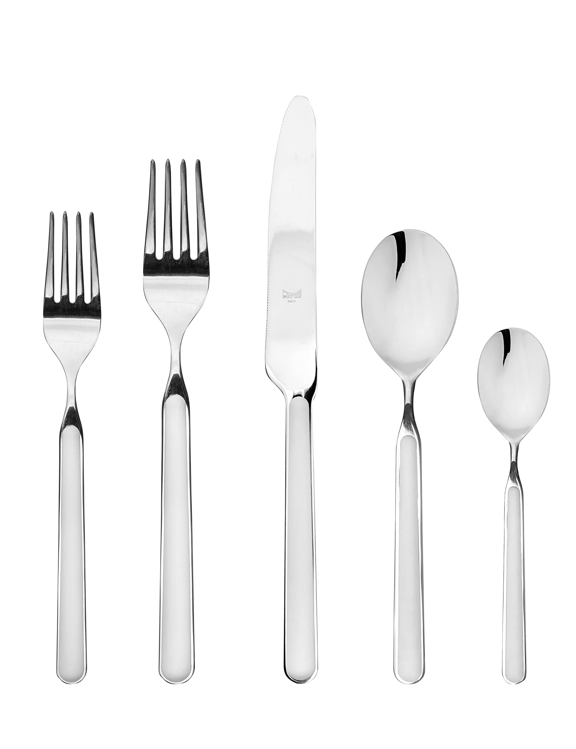 Premium MEPRA Stainless Steel Flatware Set - 20-Piece Silverware Cutlery Set for Dining, Kitchen & Entertaining - Elegant Tableware for Restaurants, Weddings & Everyday Use
