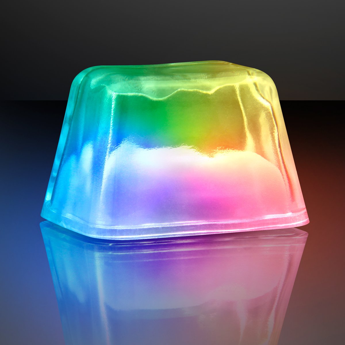 Multicolored LED Light Up Ice Cubes - 12 Pack Glow in The Dark Reusable Ice Cubes for Drinks, Cocktails & Parties - Cool & Fun Bar Accessories for Halloween, Christmas & Nightclubs