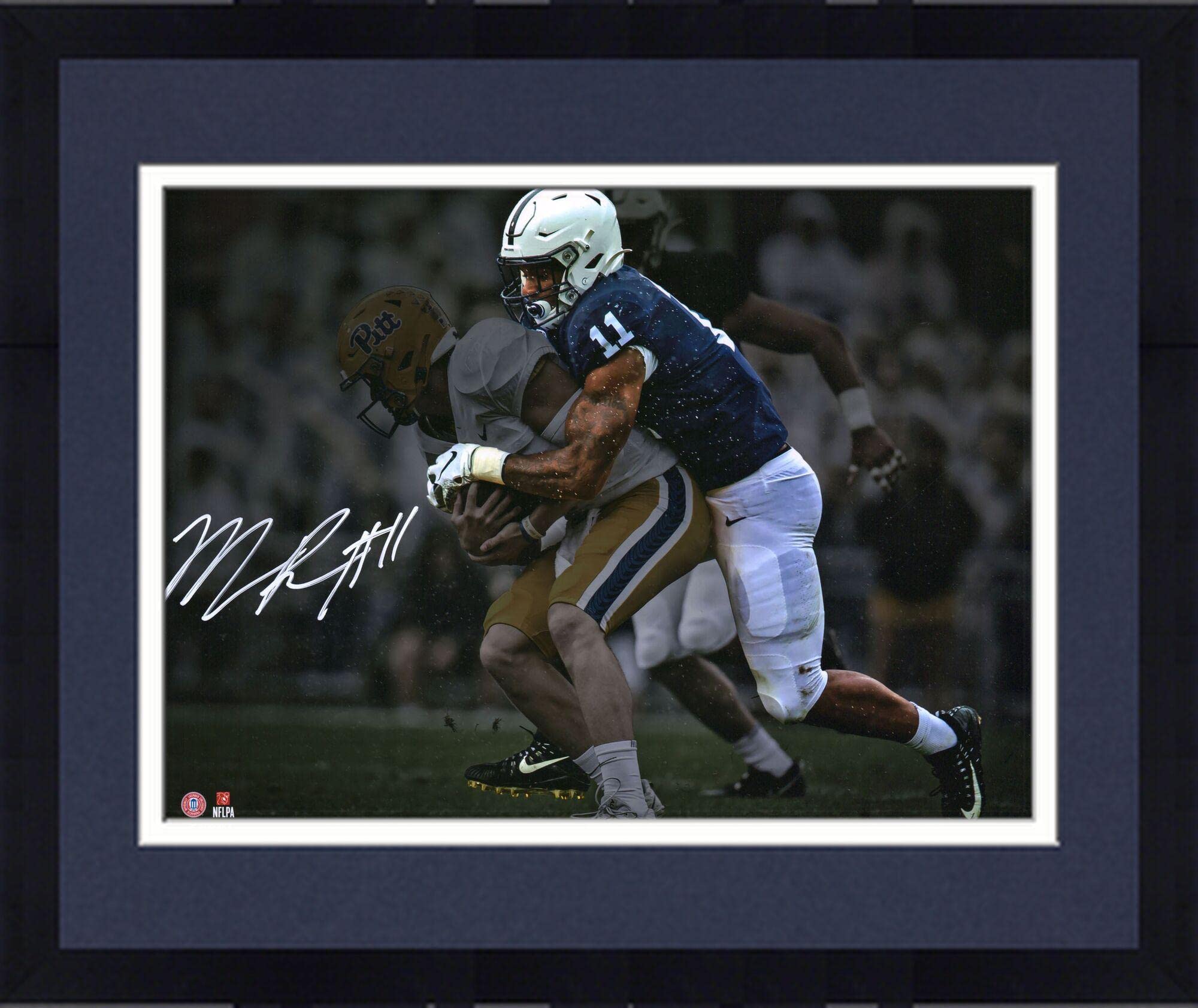 Framed Micah Parsons Penn State Nittany Lions Autographed 11x14 Spotlight Photograph - Signed College Football Memorabilia - Perfect for Man Cave, Sports Bar, or Fan Gift