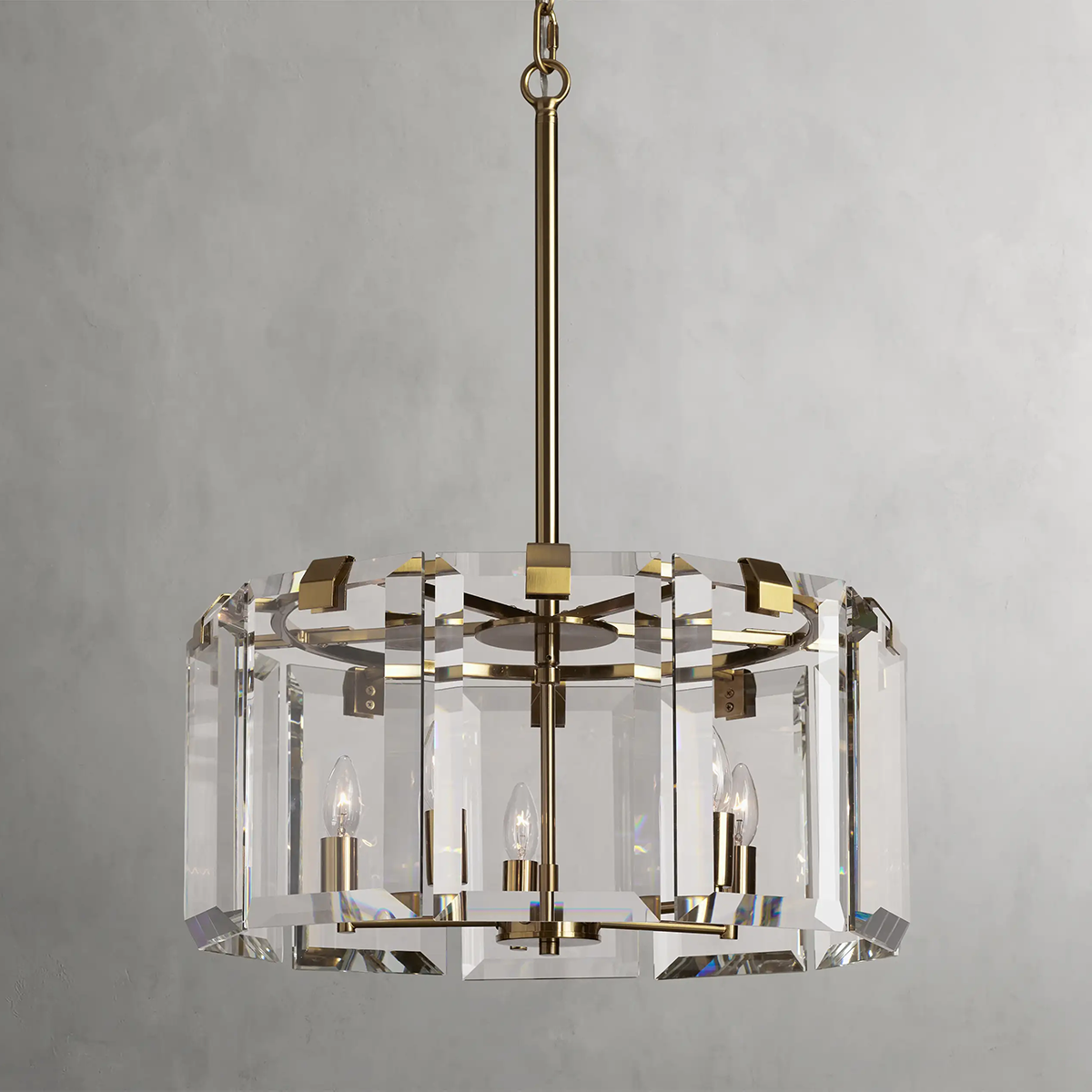 Modern Amaya Round Chandelier - Elegant Crystal Ceiling Light Fixture for Dining Room, Bedroom & Living Room Decor | Energy Efficient LED Lighting for Home & Office Spaces