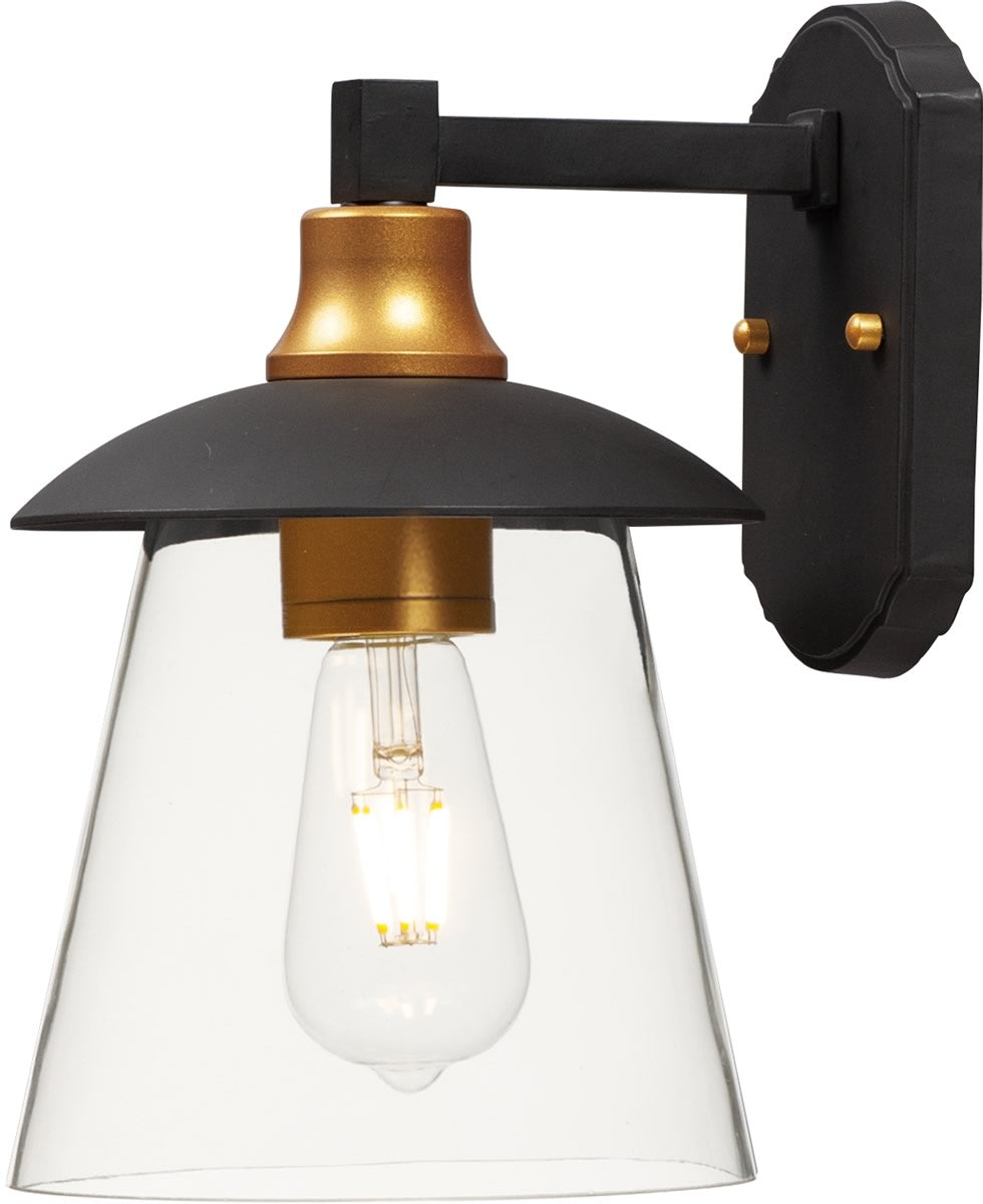 11H Crib LED Outdoor Wall Sconce Light - Bronze/Gold Finish - Energy Efficient Lighting for Porch, Patio, Garden & Entryway