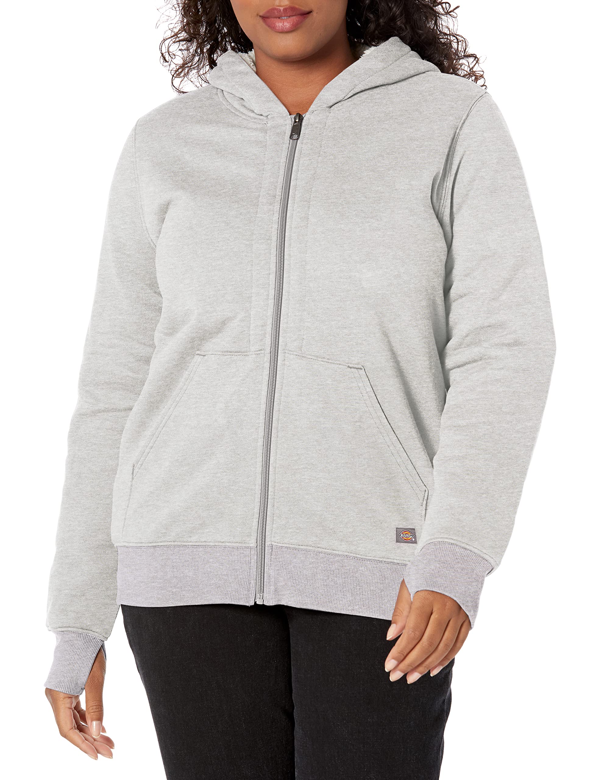 Dickies Women’s Sherpa Lined Hoodie - Warm Fleece Jacket with Front Pockets for Winter & Outdoor Activities