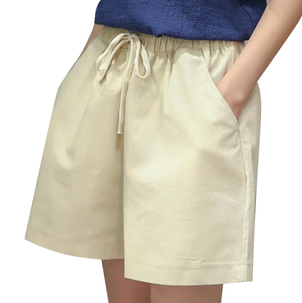 Women's Fashion Beach Shorts - Pure Color Waistband for Swimming & Vacation