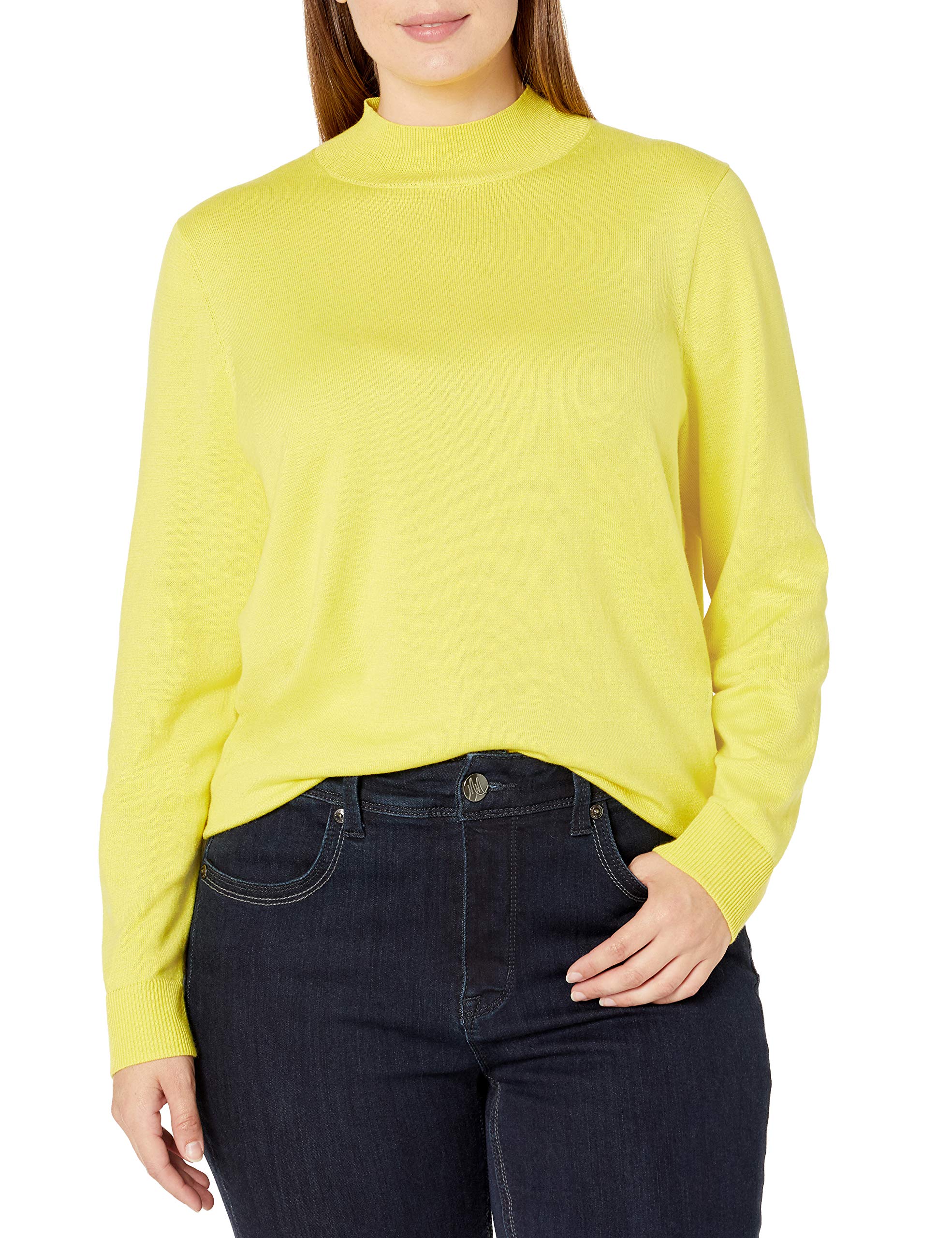 Amazon Essentials Women's Lightweight Mockneck Sweater - Plus & Missy Sizes - Soft Stretch Pullover for Casual Wear, Office & Fall Layering