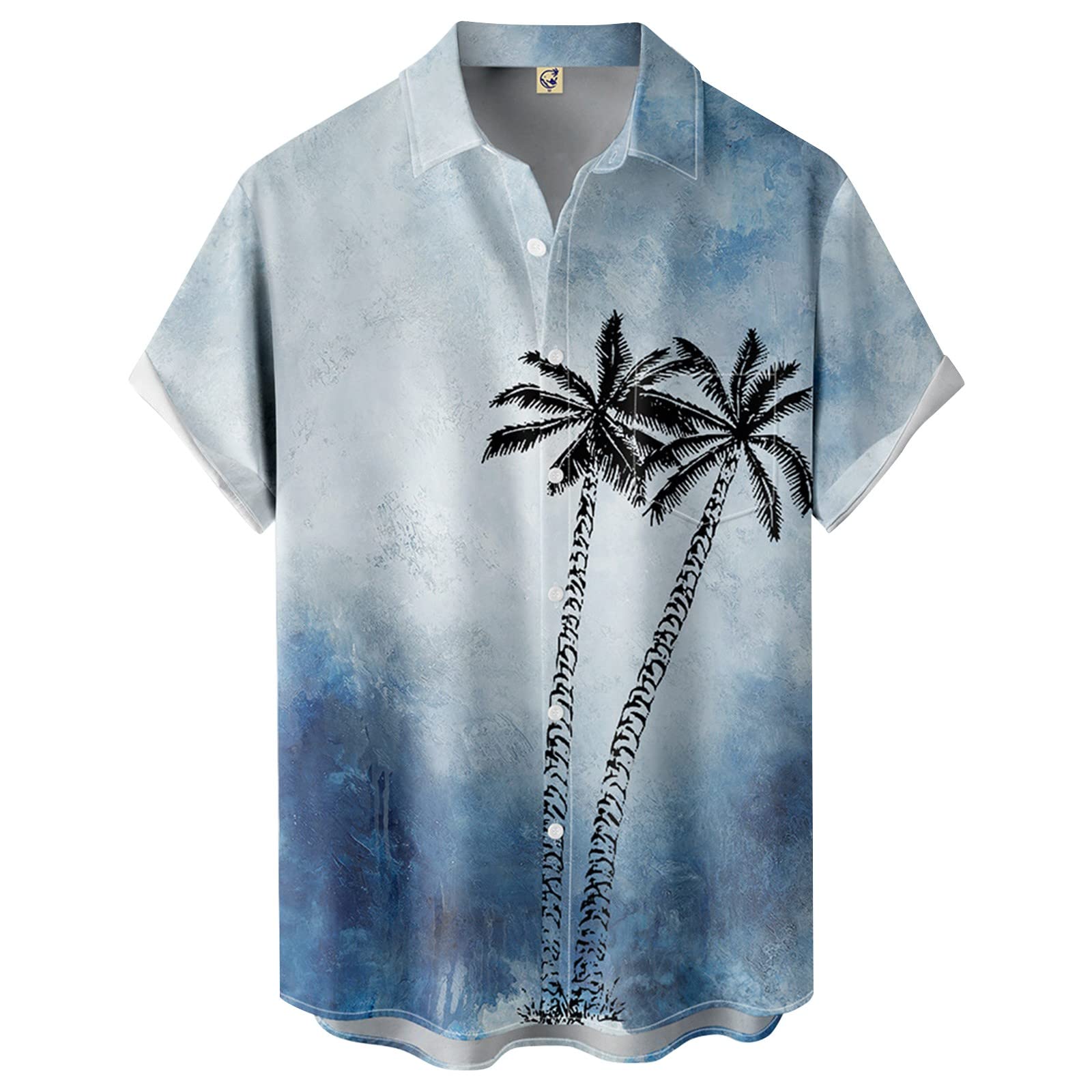 Men's Short Sleeve Hawaiian Shirts - Casual Aloha Button Up Shirts for Summer, Tropical Beach Vacation Shirts | Perfect for Pool Parties, Luau Events & Island Getaways (JM09201598)