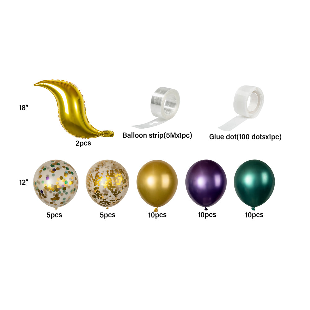 Balloonify Confetti Mermaid Balloon Arch Garland Kit - 44 Piece Party Decorations for Birthday, Baby Shower & Wedding | Includes 1 Count Box of Premium Balloons