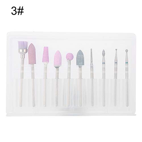 10pcs Alloy Steel Nail Drill Bits Kit - Professional Nail Art Drill Heads for Manicure & Pedicure - Perfect for Nail Salons, Home Use & DIY Nail Art Enthusiasts