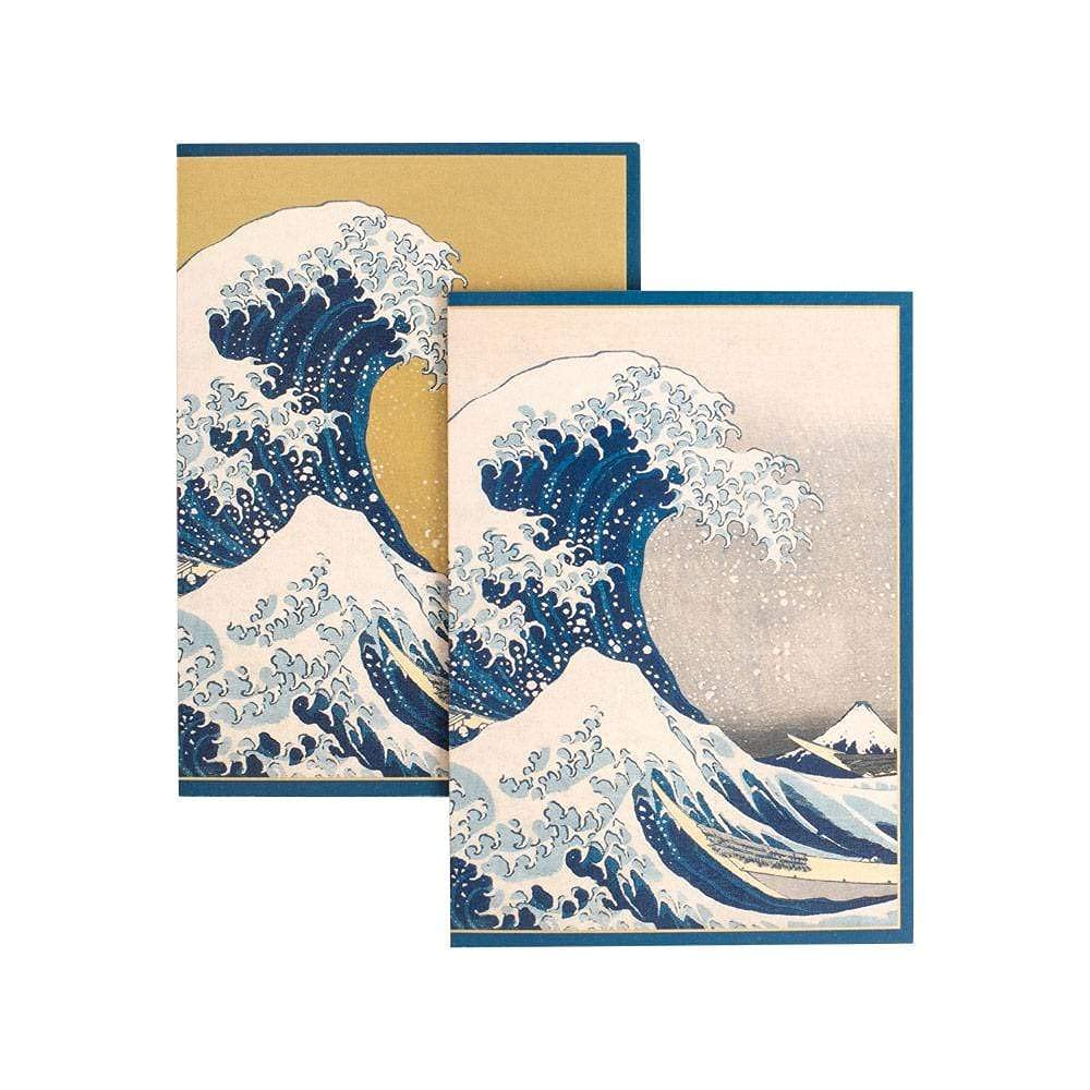 Caspari The Great Wave Blank Note Cards Set - 32 Premium Greeting Cards & Envelopes - Perfect for Birthday, Thank You, Wedding & Holiday Greetings