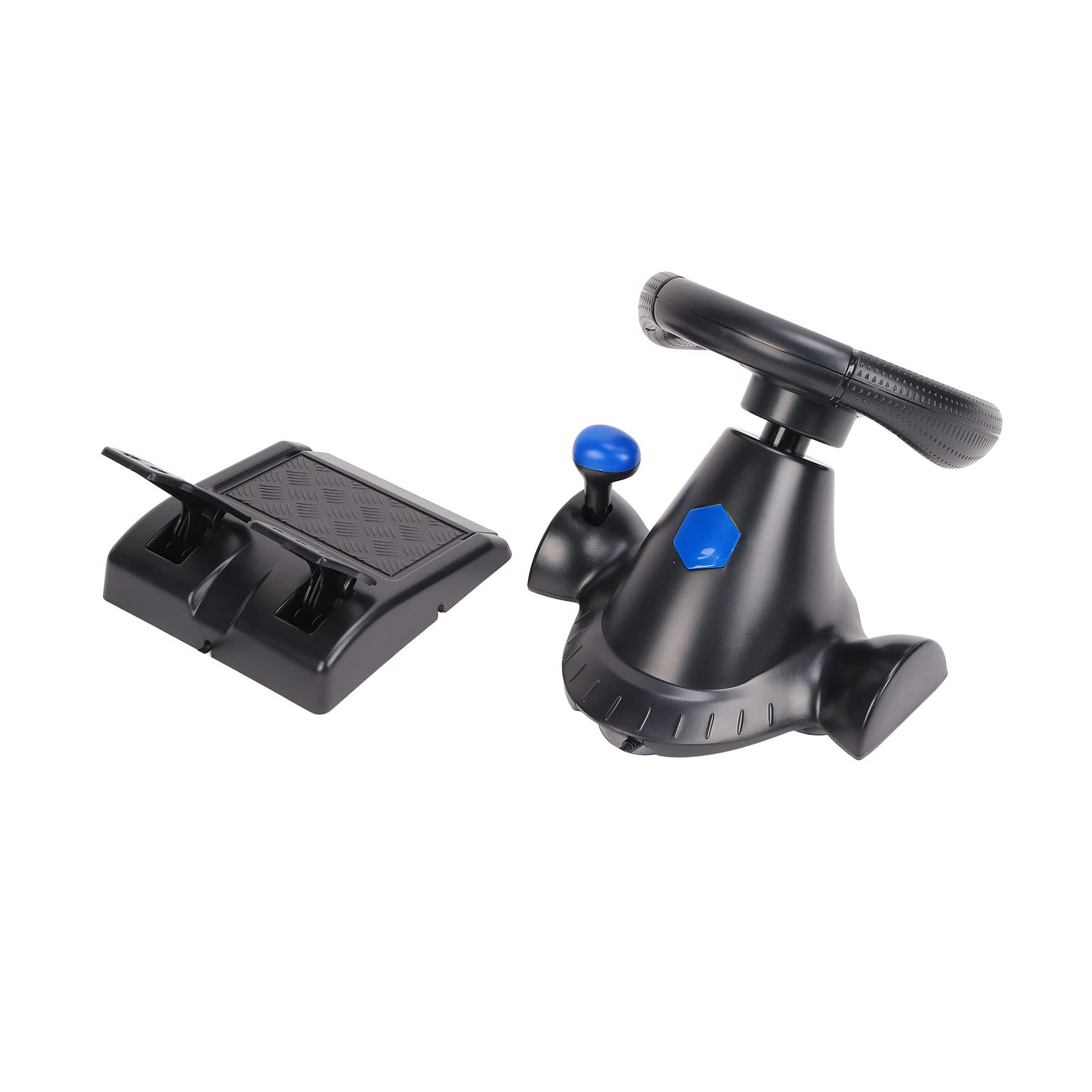 Best Racing Game Wheel for PC - Plug & Play Programmable Steering Wheel with 7-in-1 Vibration & Pedals - Perfect for Simulation Games, Driving Practice & Esports
