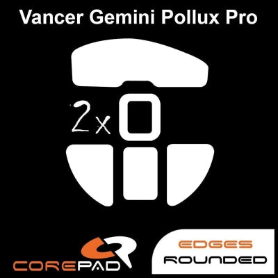 Corepad Skatez Mouse Feet for Vancer Gemini Pollux Pro - Ultra Smooth Gliding Feet for Gaming Mice | Perfect for FPS, MOBA, and Esports Gaming