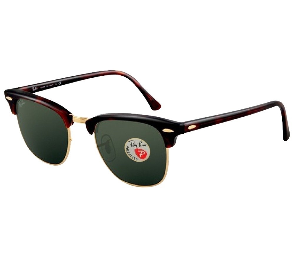 Ray-Ban RB3016 Clubmaster Sunglasses - Classic Retro Style, UV Protection, Lightweight Frame | Perfect for Driving, Outdoor Activities & Fashion Accessories