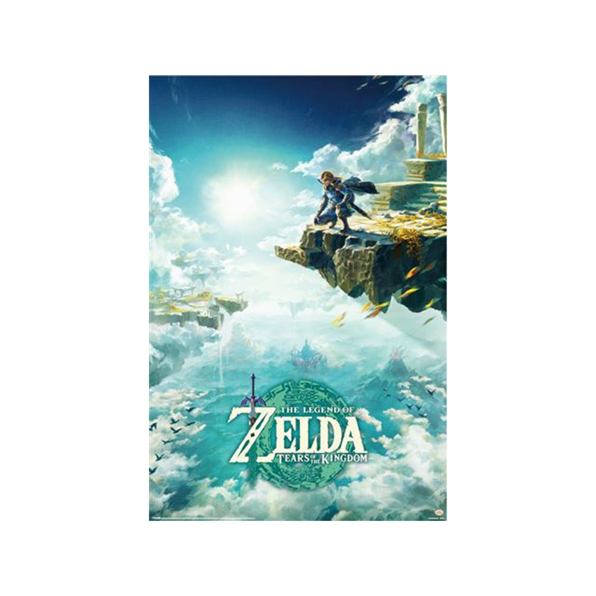 The Legend Of Zelda: Tears Of The Kingdom Poster - Official Nintendo Game Art Print - Perfect for Gaming Room Decor & Zelda Fan Gifts
