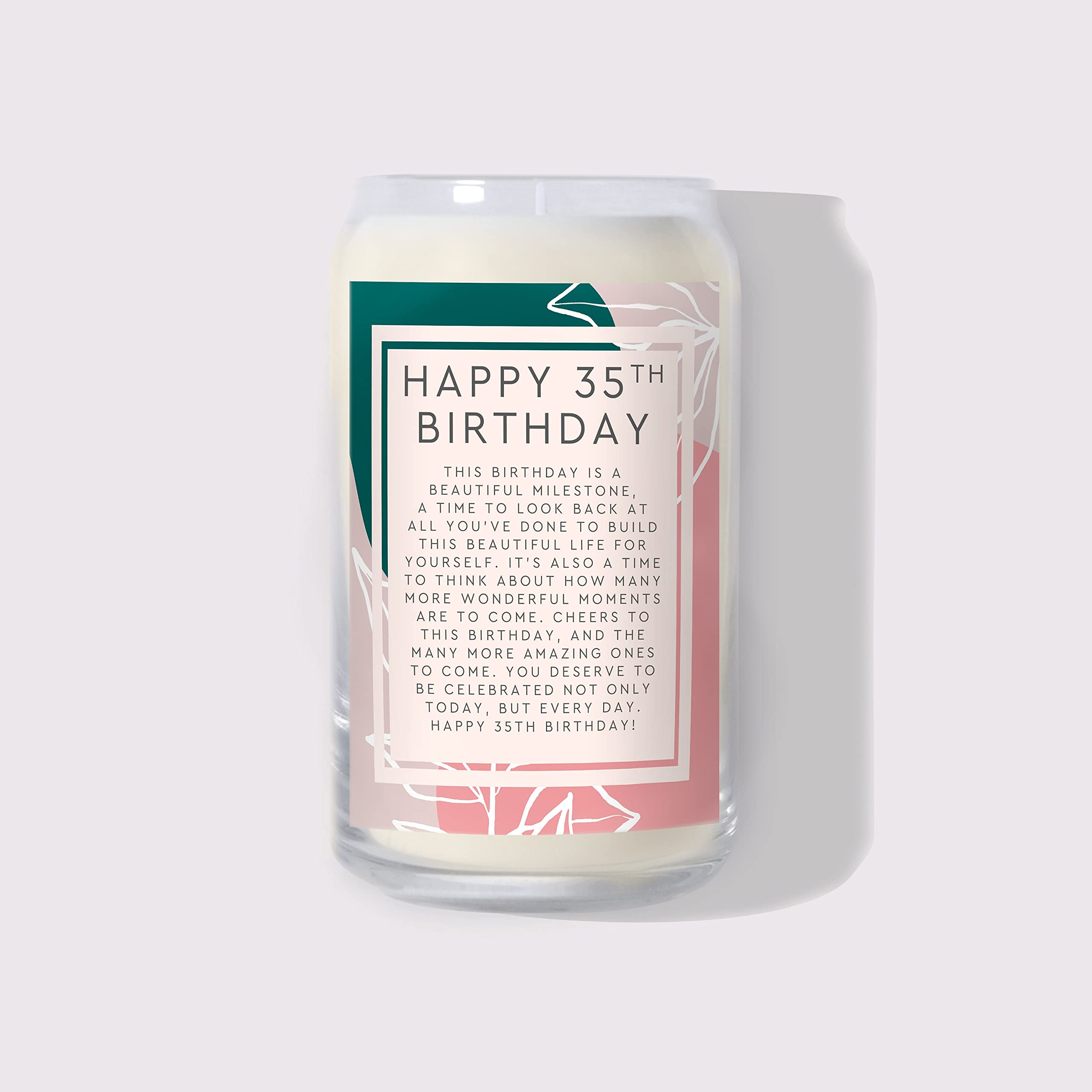 Natural Soy Candle with Special Message - 35th Birthday Gift for Women, Wife, Sister, Aunt | Personalized Scented Candle with Inspirational Quote & Card | Perfect for Birthday, Wedding, Anniversary Celebrations & Home Decor