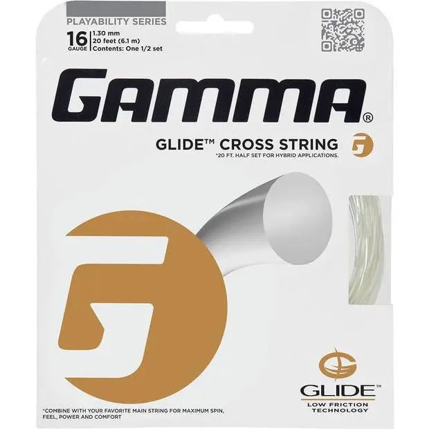 Gamma Glide Cross String - Premium Badminton Racket Strings for Enhanced Performance | Perfect for Competitive Play & Training Sessions