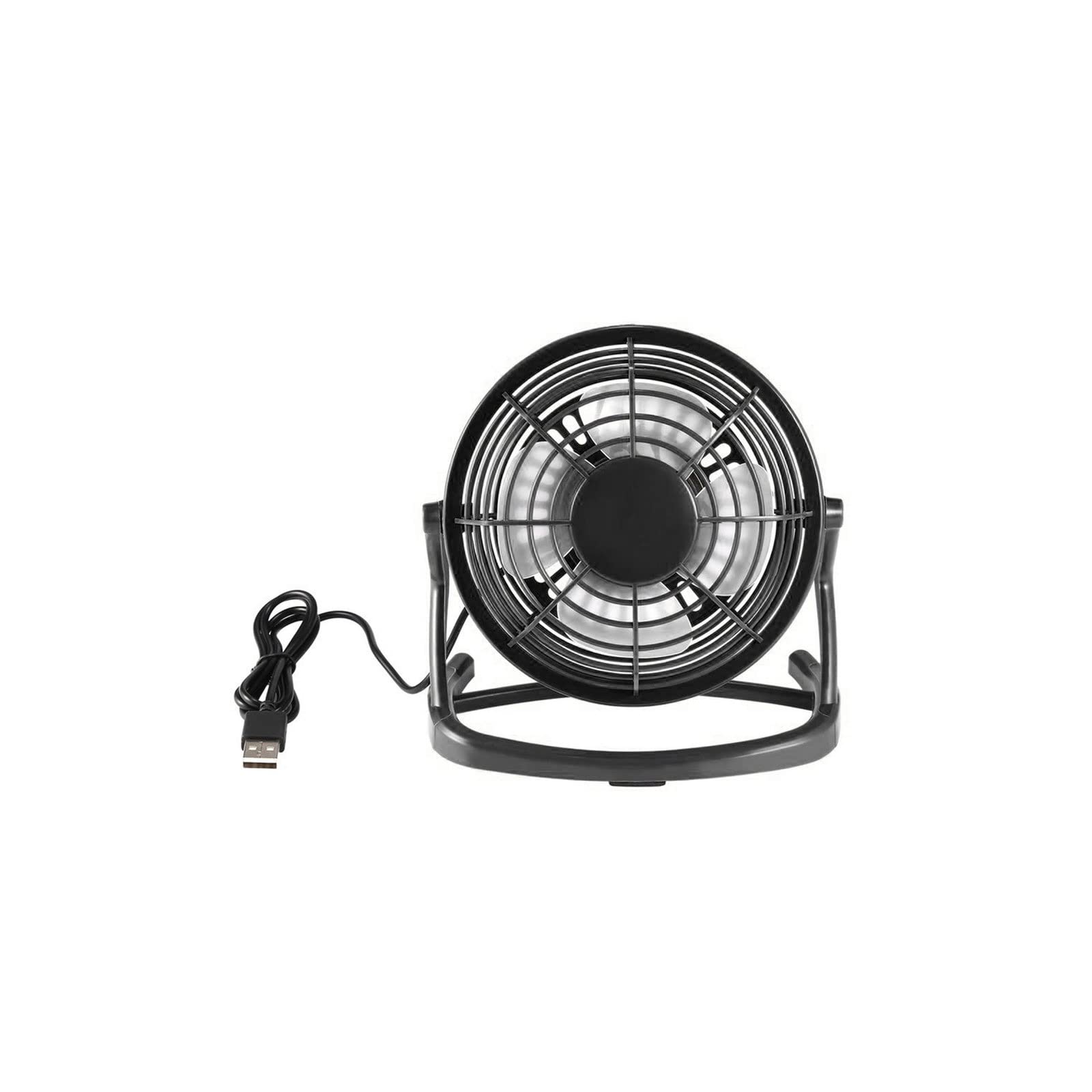 DIWANG Small Desk Fan - 4 Blades USB Portable Mini Fan for PC Laptop Notebook - Super Quiet Cooling Fan for Office Home Dorm Use