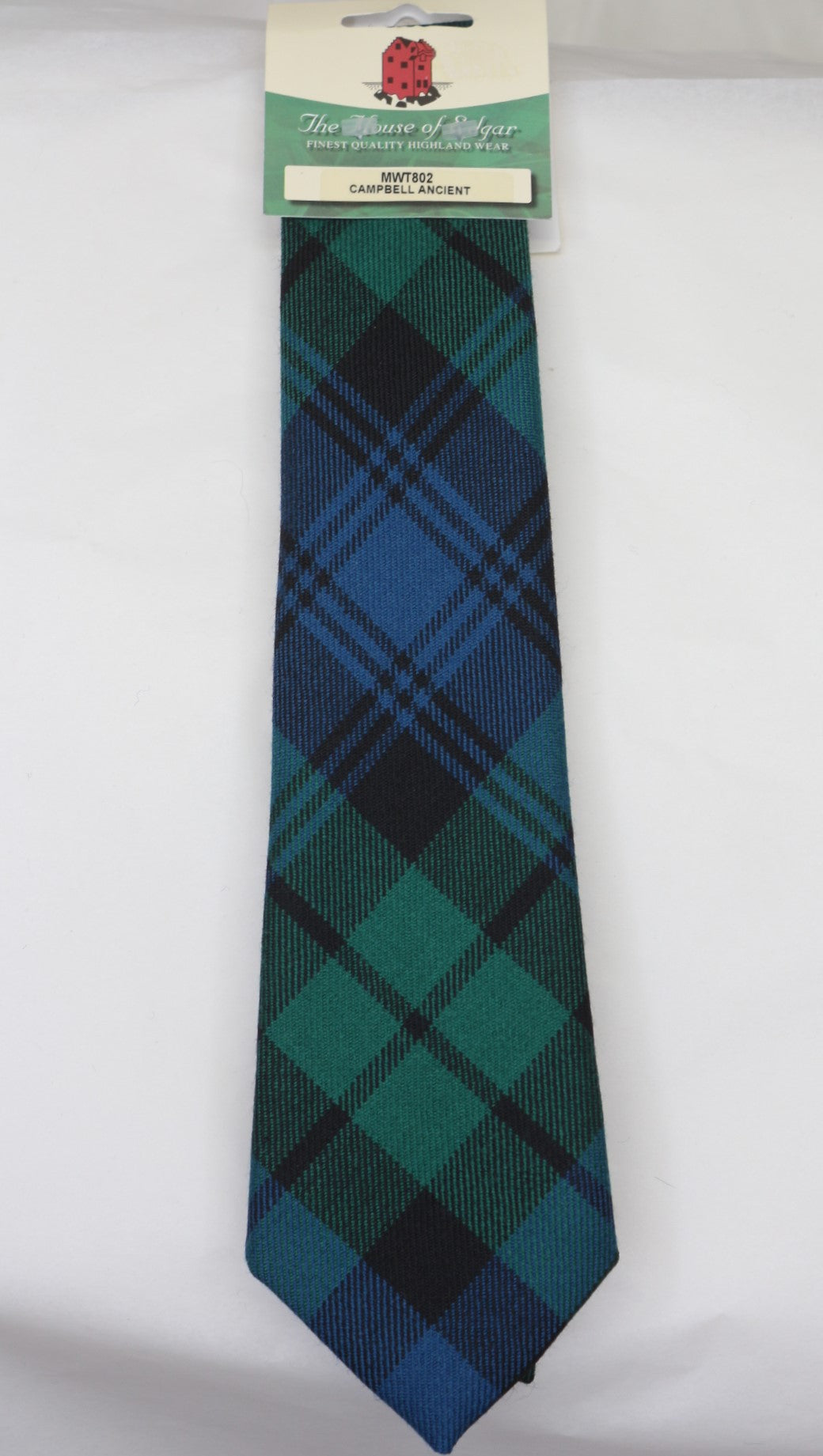 Campbell Ancient Tartan Tie by House of Edgar - Premium Scottish Wool Necktie for Men | Perfect for Weddings, Business Meetings & Formal Occasions