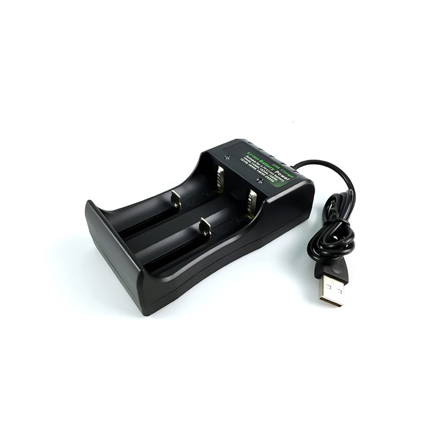 Best 18650 Battery Charger - 2 Bay Smart Universal Charger for 3.7V Rechargeable Lithium Li-ion Batteries (18650, 21700, 10440, 14500, 16340, 16650, 18500) - Fast Charging for Flashlights, Vape Mods & Electronic Devices