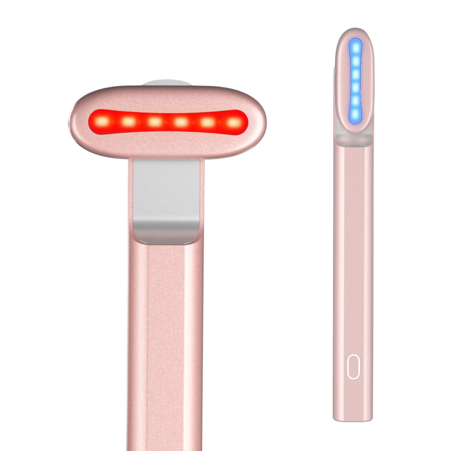 5-in-1 Dual Color Facial Skincare Wand Kit - Rose Pink Face & Eye Massager for Anti-Aging, Puffiness Reduction & Relaxation | Perfect for Home Spa, Travel & Self-Care Routine