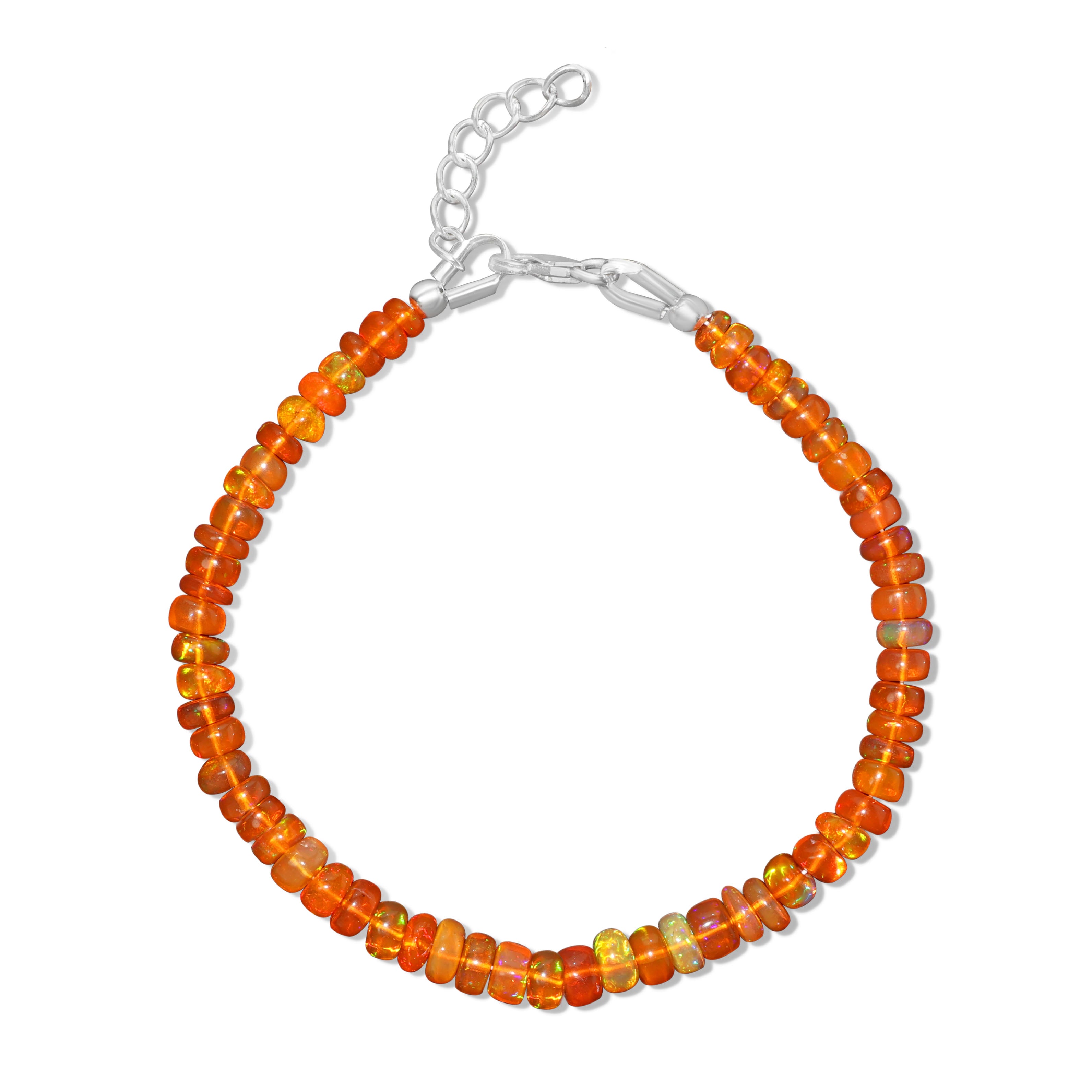 Natural Orange Gold Filled Opal Beaded Bracelet for Women - Elegant Boho Jewelry Gift for Birthday, Anniversary & Special Occasions