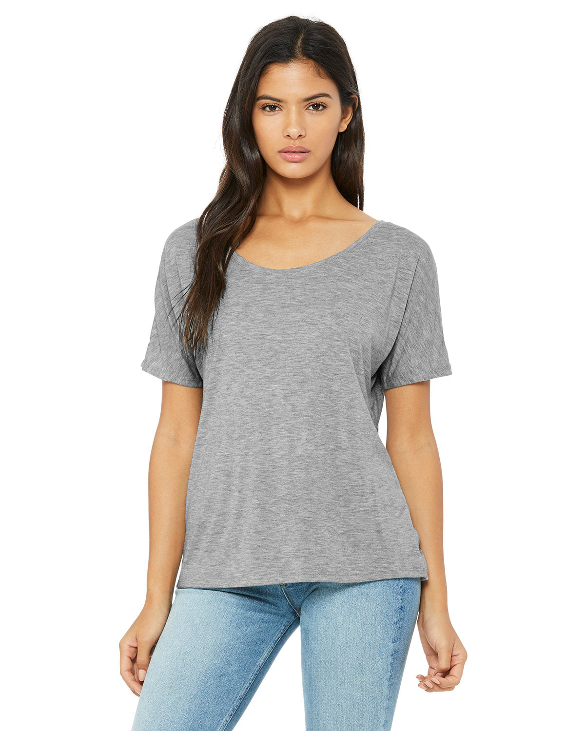 Bella + Canvas 8816 Women's Soft Slouchy Scoop Neck T-Shirt - Comfortable Casual Tee for Everyday Wear, Lounge & Outfits