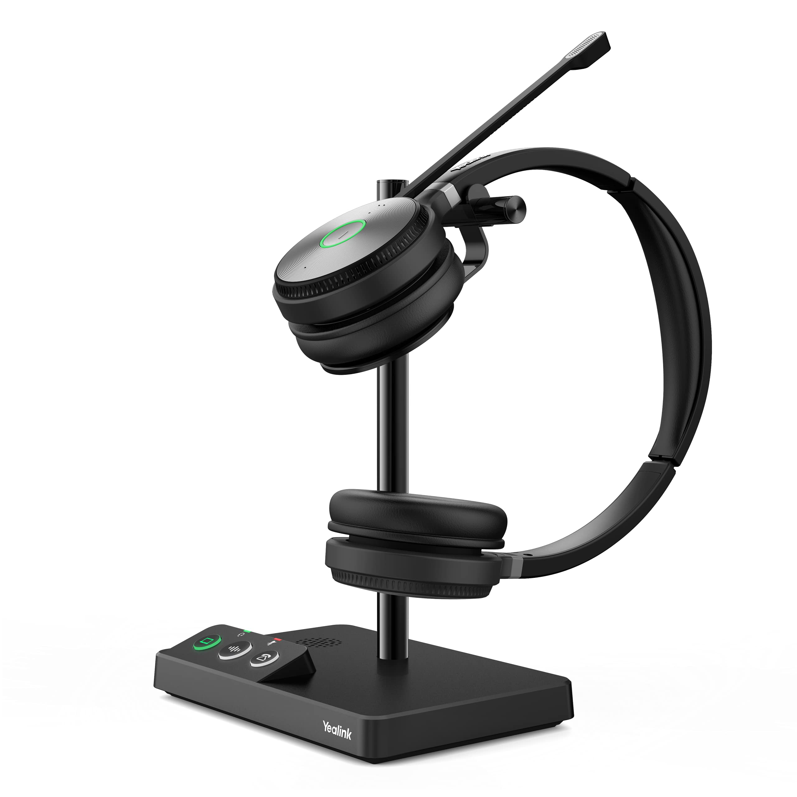 Yealink WH62 Dual UC Wireless Noise Canceling Headset with 500ft Range - USB Compatible for Desk Phones, Computers & Softphones | Intelligent Mute | Ideal for Remote Work, Call Centers & Online Meetings