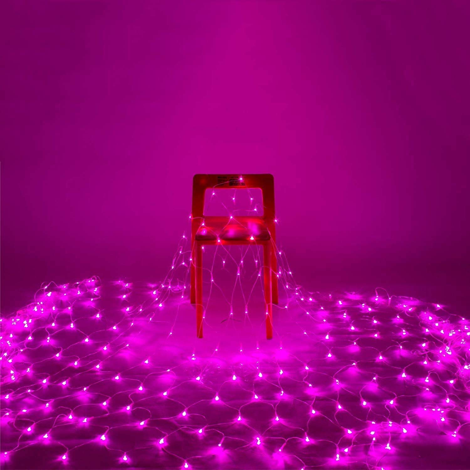 ZSEA 26x33ft LED Mesh Fairy Net Lights - 8 Modes Waterproof String Lights for Christmas, Garden, Yard, Patio & Party Decorations (Pink) | Indoor & Outdoor Decorative Lighting for Holidays, Weddings & Events
