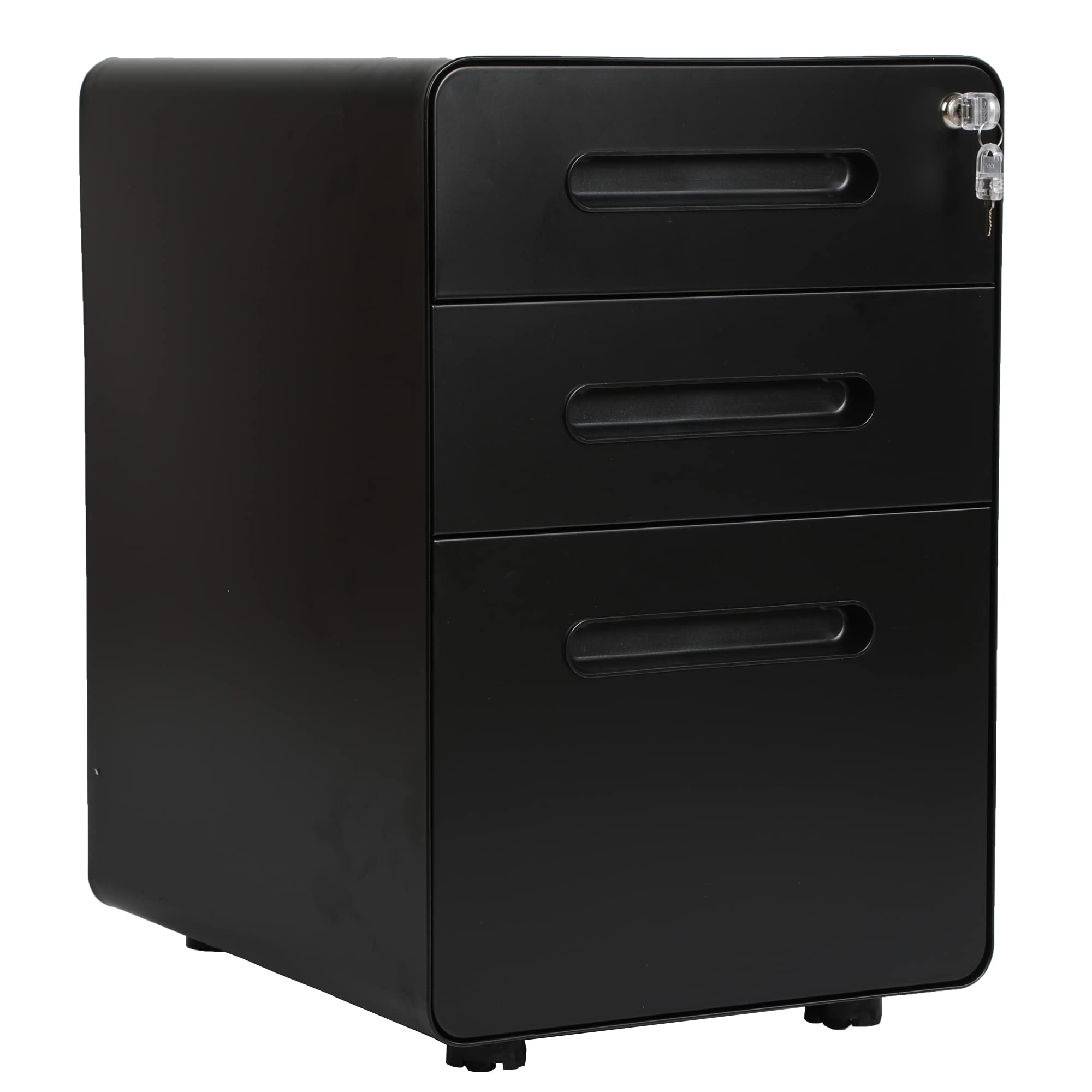 YITAHOME 3-Drawer Rolling File Cabinet with Lock - Metal Mobile Storage for Legal/Letter/A4 Documents - Under Desk Office Organizer for Home & Workspace - Fully Assembled Space-Saving Storage Solution