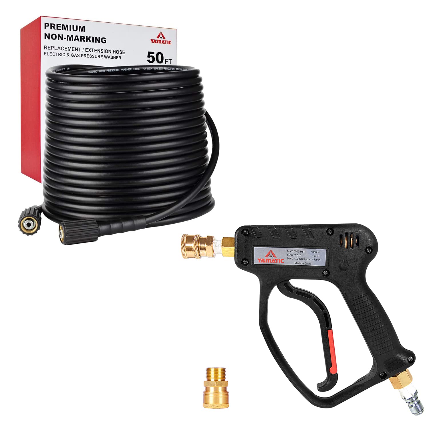 YAMATIC High-Pressure Washer Gun & Hose Replacement - 3/8